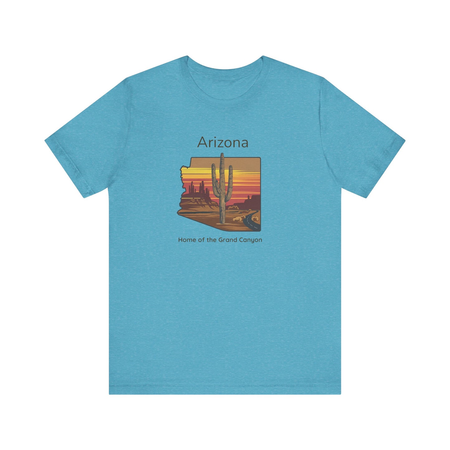 Arizona Sunset Graphic Tee, Arizona Home of the Grand Canyon Shirt, Travel Souvenir, Unisex Casual Wear, Nature Lover Gift