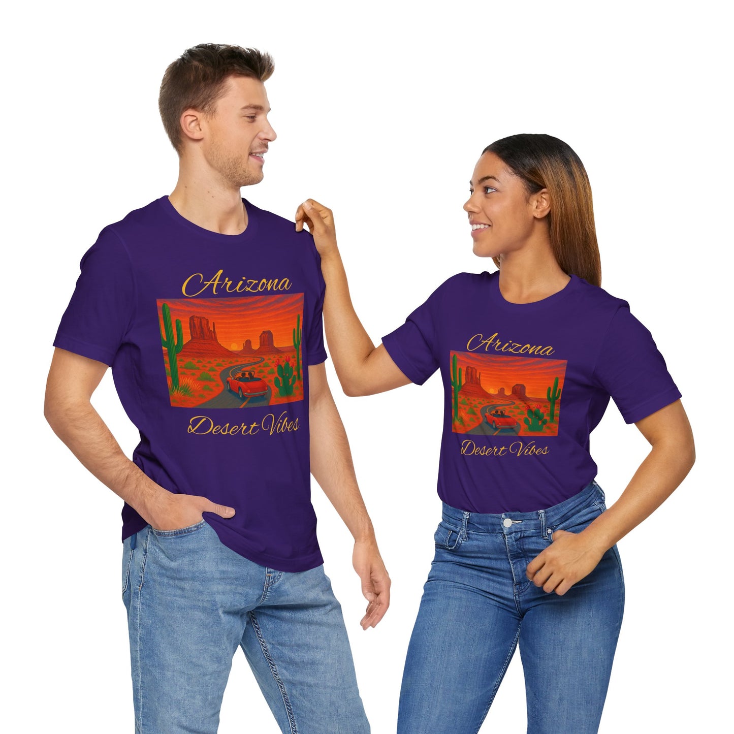 Arizona Desert Vibes Tee - Unisex Jersey Short Sleeve Tee, Vacation Shirt, Southwest Style T-Shirt, Travel Apparel, Gift for Nature Lovers