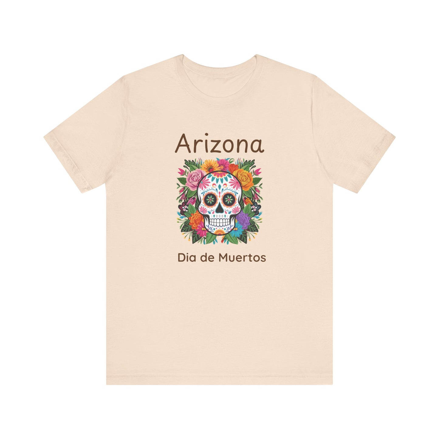 Dia de Muertos Unisex Tee, Arizona Skull Shirt, Day of the Dead Apparel, Festival T-Shirt,  Celebration Top