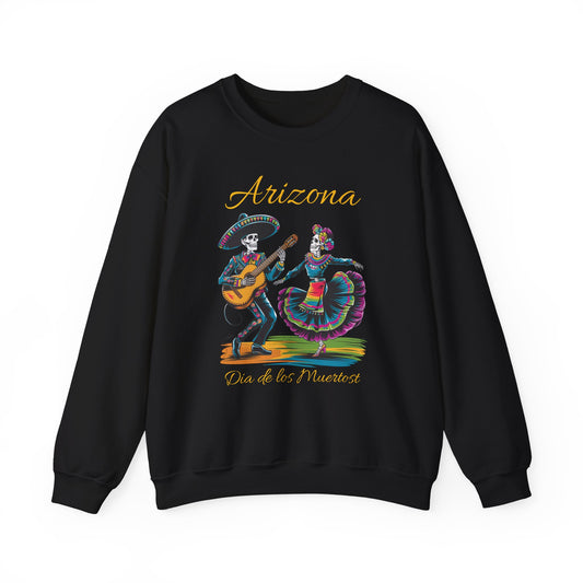 Arizona Día de los Muertos Sweatshirt, Cozy Crewneck, Unisex Apparel, Day of the Dead Gift, Fall Fashion Layer