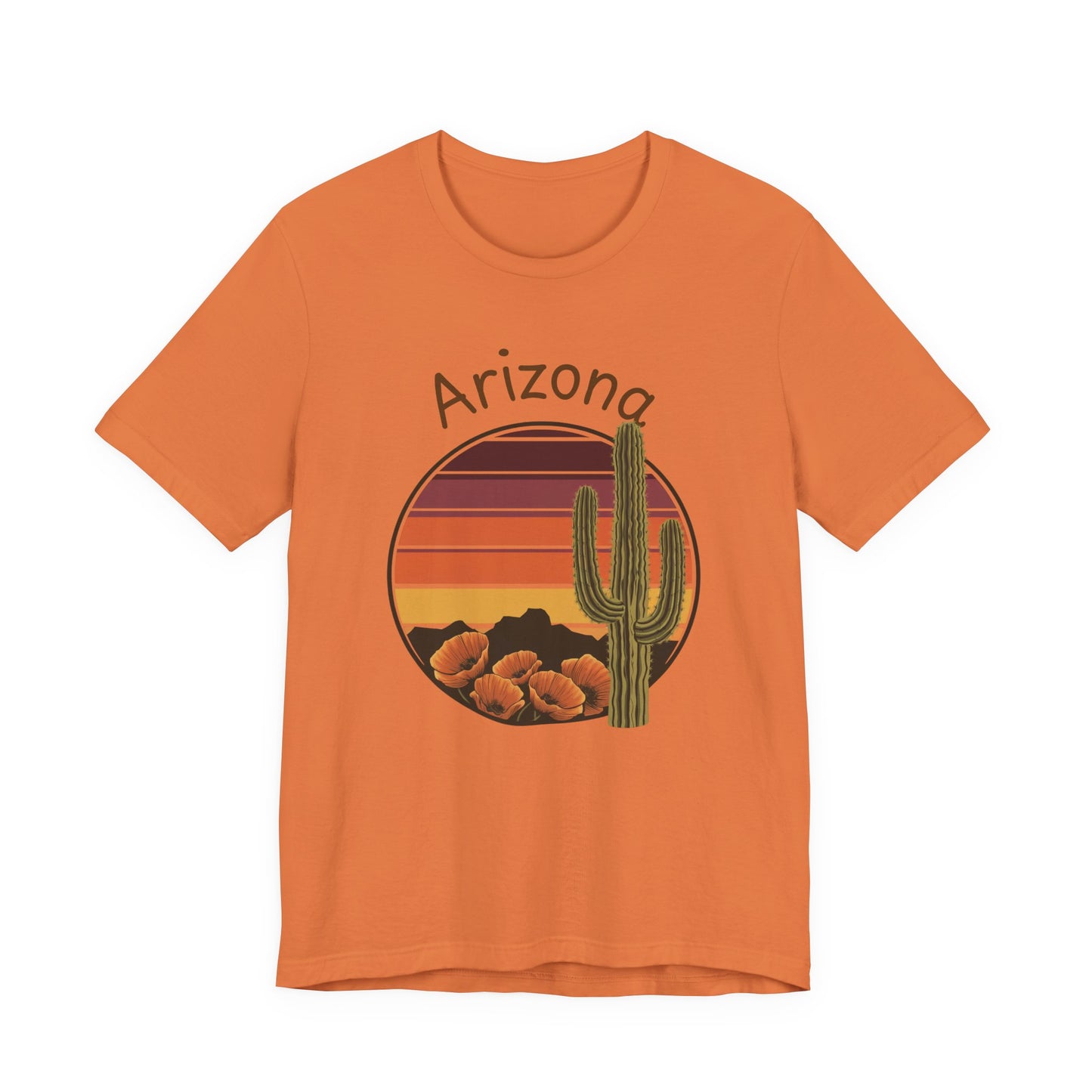 Arizona Sunset and Saguaro ,Desert Vibes Tee for Nature lovers