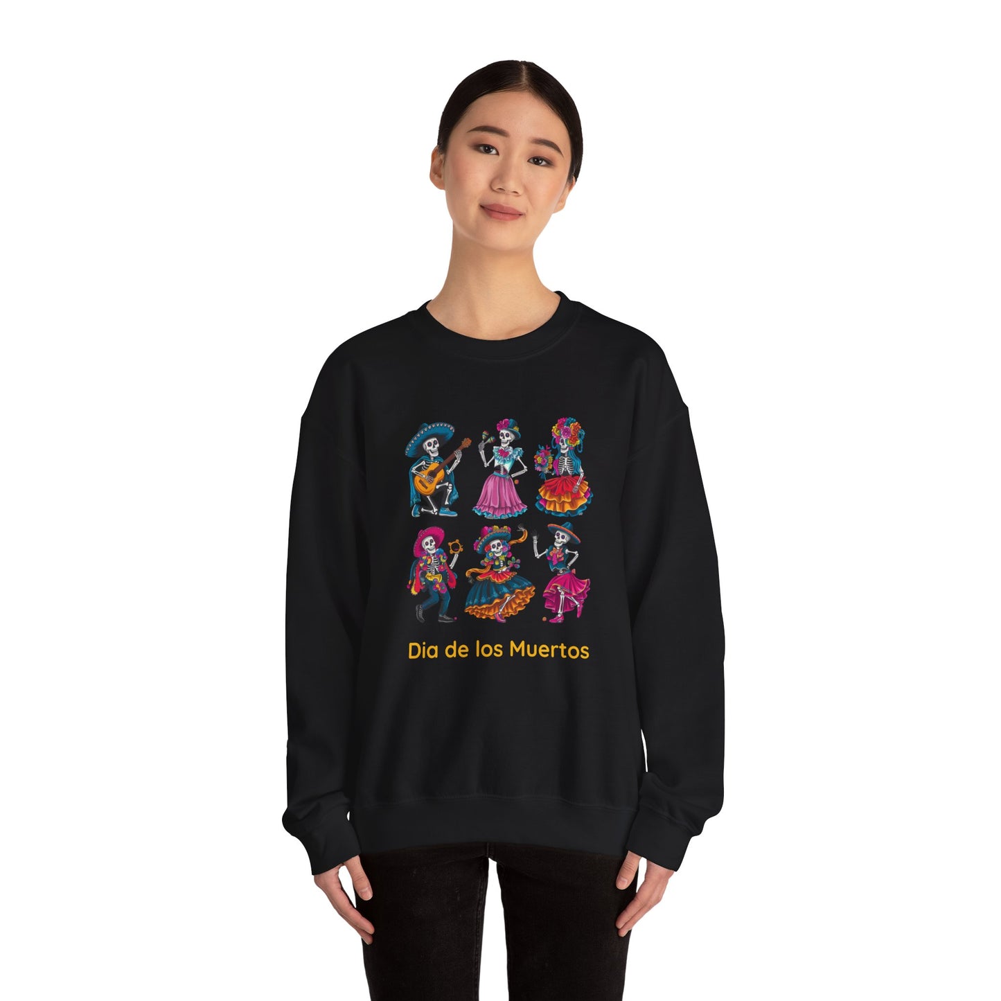 Dia de los Muertos Crewneck Sweatshirt, Cozy Halloween Sweatshirt, Unisex Sweatshirt, Festival Apparel, Mexican Cultural Celebration Clothing