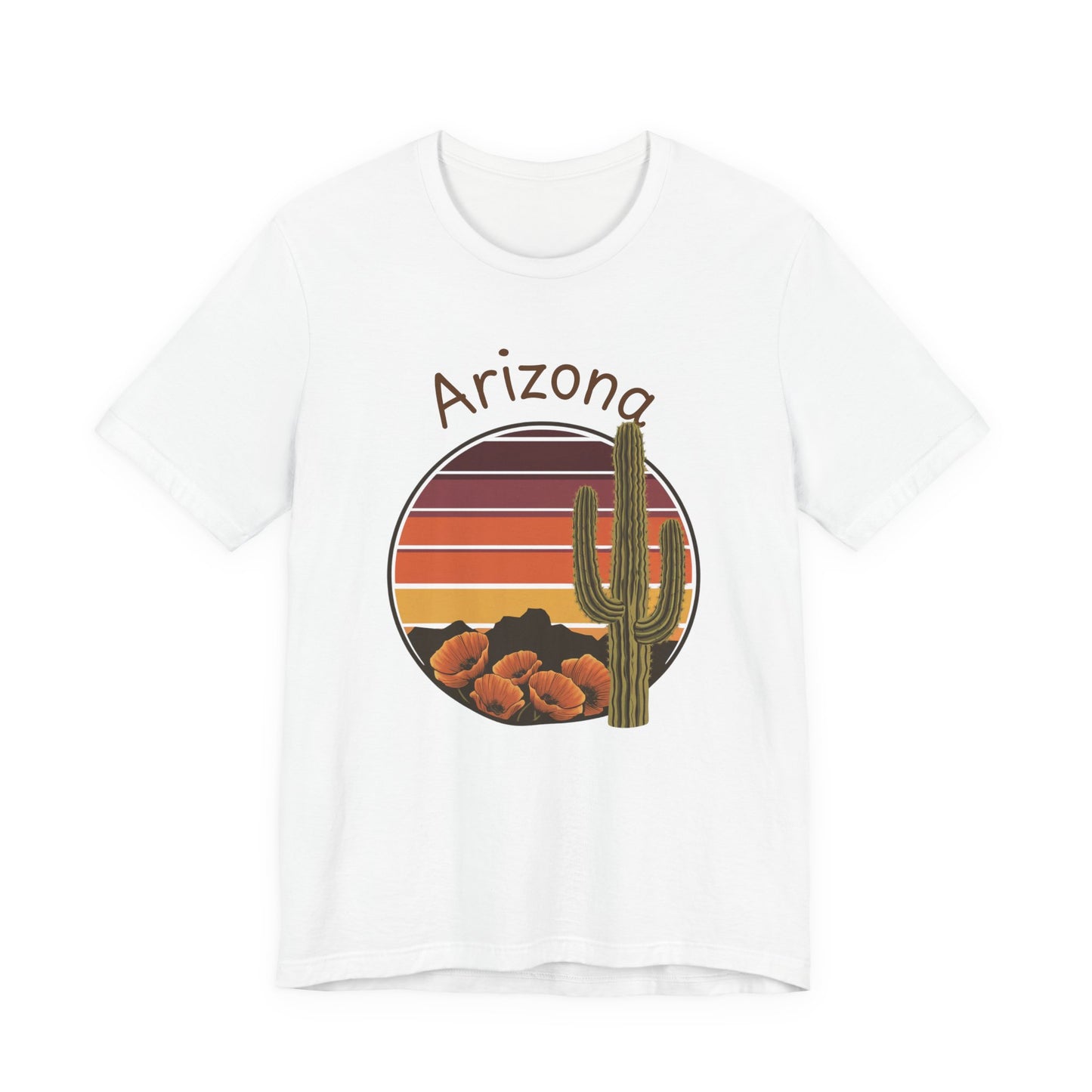 Arizona Sunset and Saguaro ,Desert Vibes Tee for Nature lovers