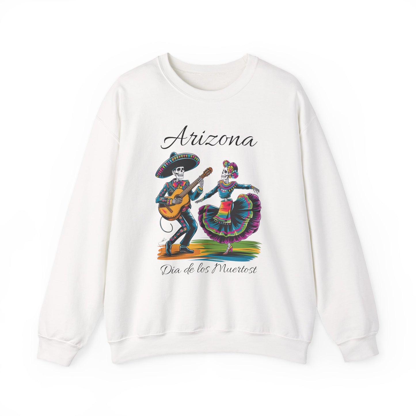 Arizona Día de los Muertos Sweatshirt, Cozy Crewneck, Unisex Apparel, Day of the Dead Gift, Fall Fashion Layer