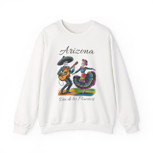 Arizona Día de los Muertos Sweatshirt, Cozy Crewneck, Unisex Apparel, Day of the Dead Gift, Fall Fashion Layer