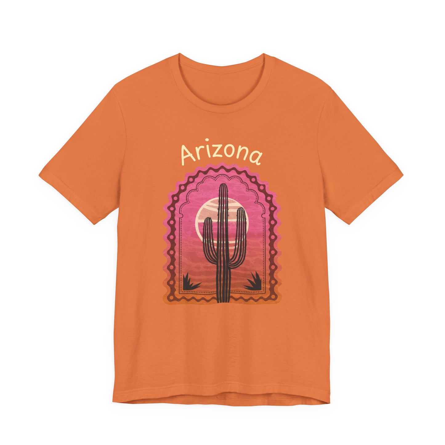 Desert Saguaro Sunset Graphic Tee for Nature Lovers, Boho Summer Shirt, Gift for Adventurers, Vacation Wear, Casual Outfit