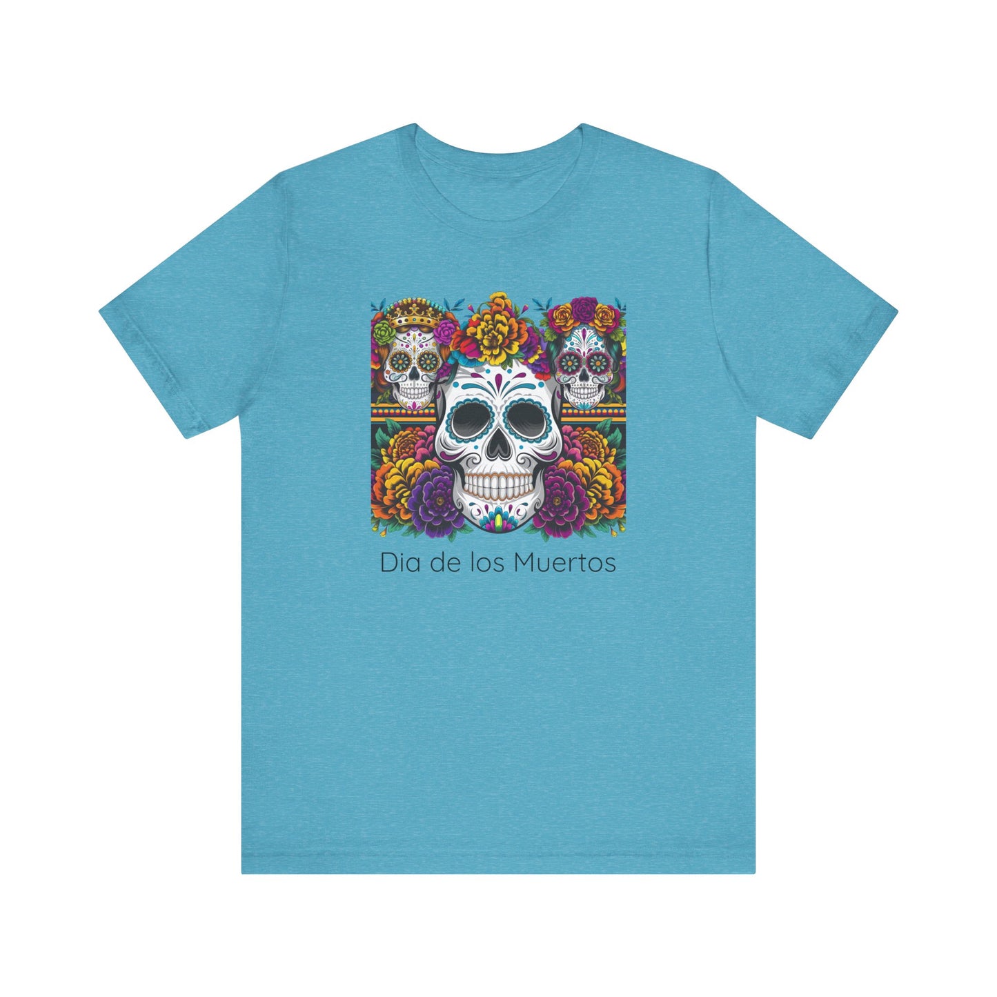Dia de los Muertos Unisex Short Sleeve Tee, Sugar Skull Shirt, Halloween Apparel, Day of the Dead, Celebration T-Shirt