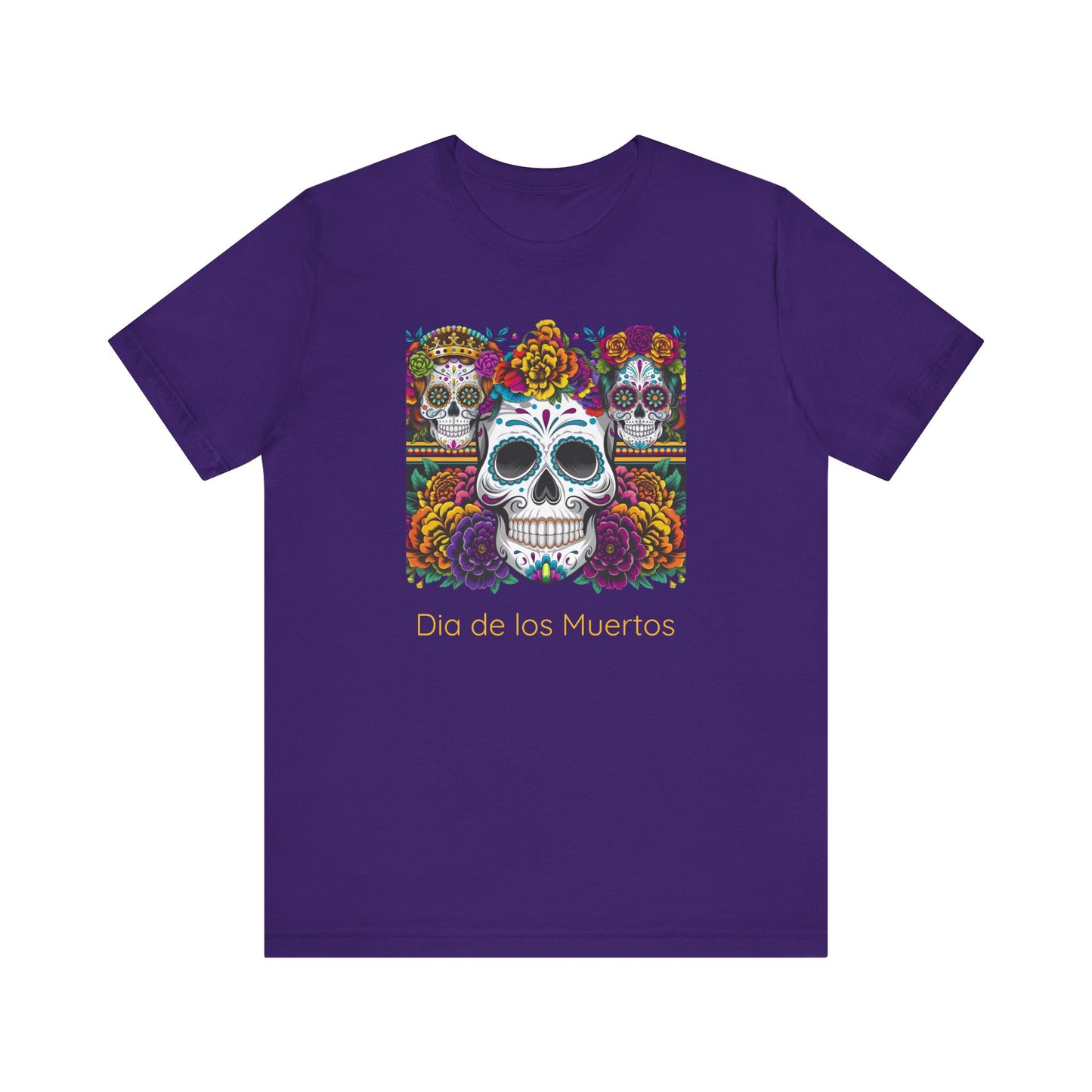 Dia de los Muertos Unisex Short Sleeve Tee, Sugar Skull Shirt, Halloween Apparel, Day of the Dead, Celebration T-Shirt