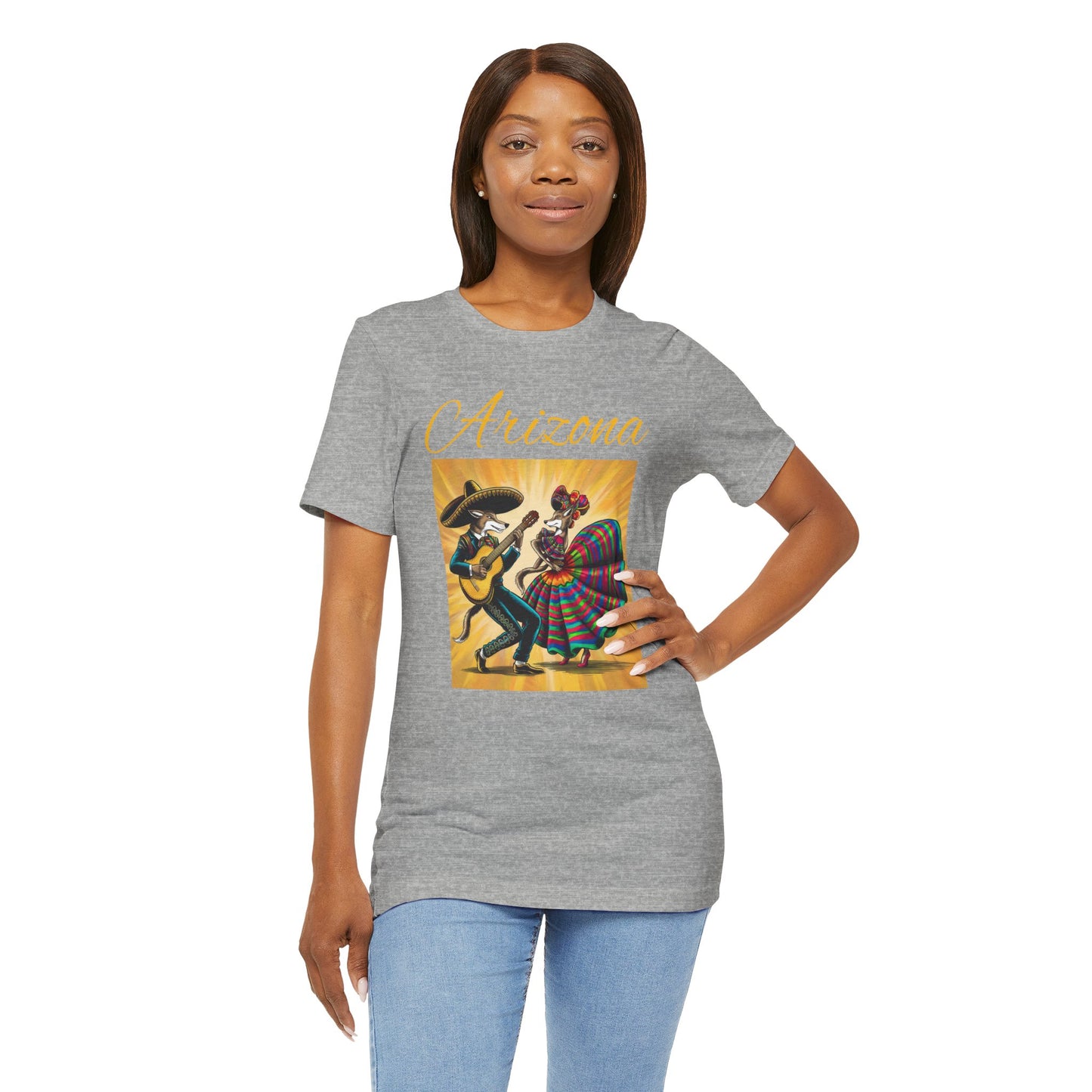 Arizona Fiesta Unisex Jersey Tee - Celebratory T-Shirt for Culture Lovers, Perfect for Parties, Gifts, Summer Festivals, and Day of the Dead