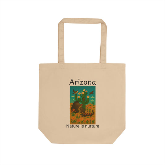 Eco-Friendly Nature Tote Bag - Nature is nuture, Arizona, Perfect for Shopping, Beach Days, and Eco-Conscious Living, Gift for Nature Lovers