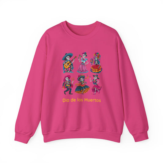 Dia de los Muertos Crewneck Sweatshirt, Cozy Halloween Sweatshirt, Unisex Sweatshirt, Festival Apparel, Mexican Cultural Celebration Clothing