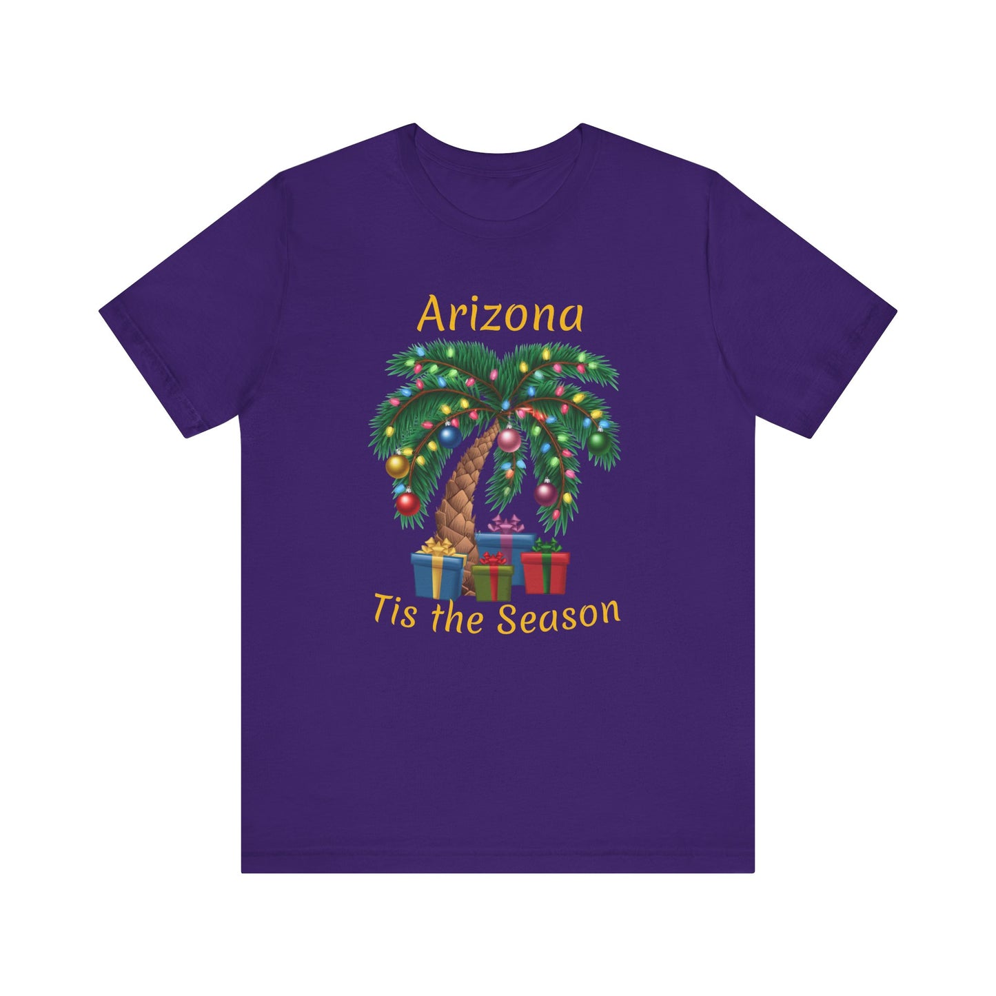 Arizona Holiday T-Shirt – "Tis the Season" Palm Tree  Holiday season Tee, Arizona souvenir