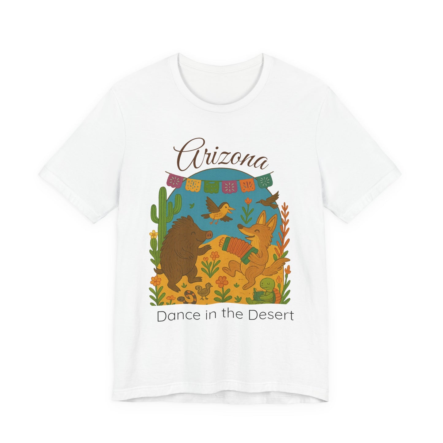 Arizona Dance in the Desert Tee, Unisex Short Sleeve Shirt, Summer Fashion, Western Style, Travel Souvenir, Nature Lover Gift