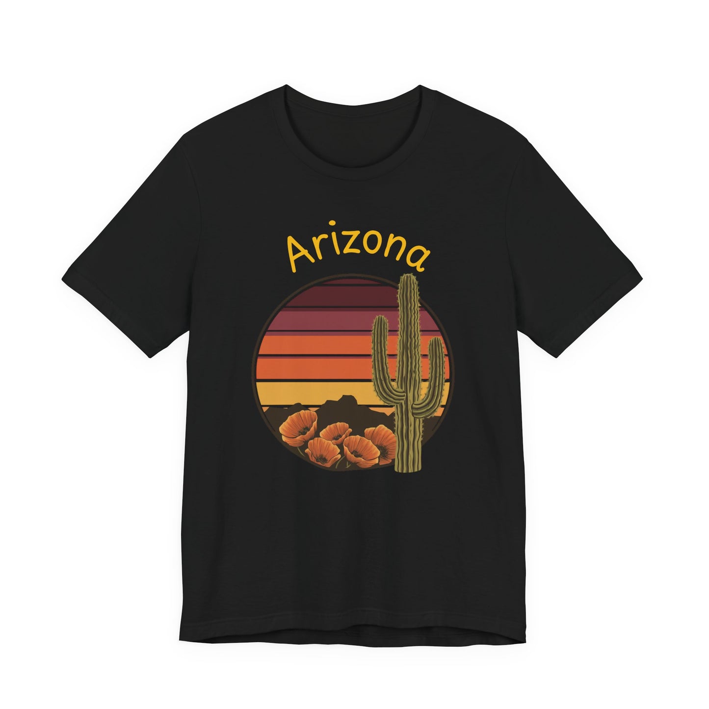 Arizona Sunset and Saguaro ,Desert Vibes Tee for Nature lovers
