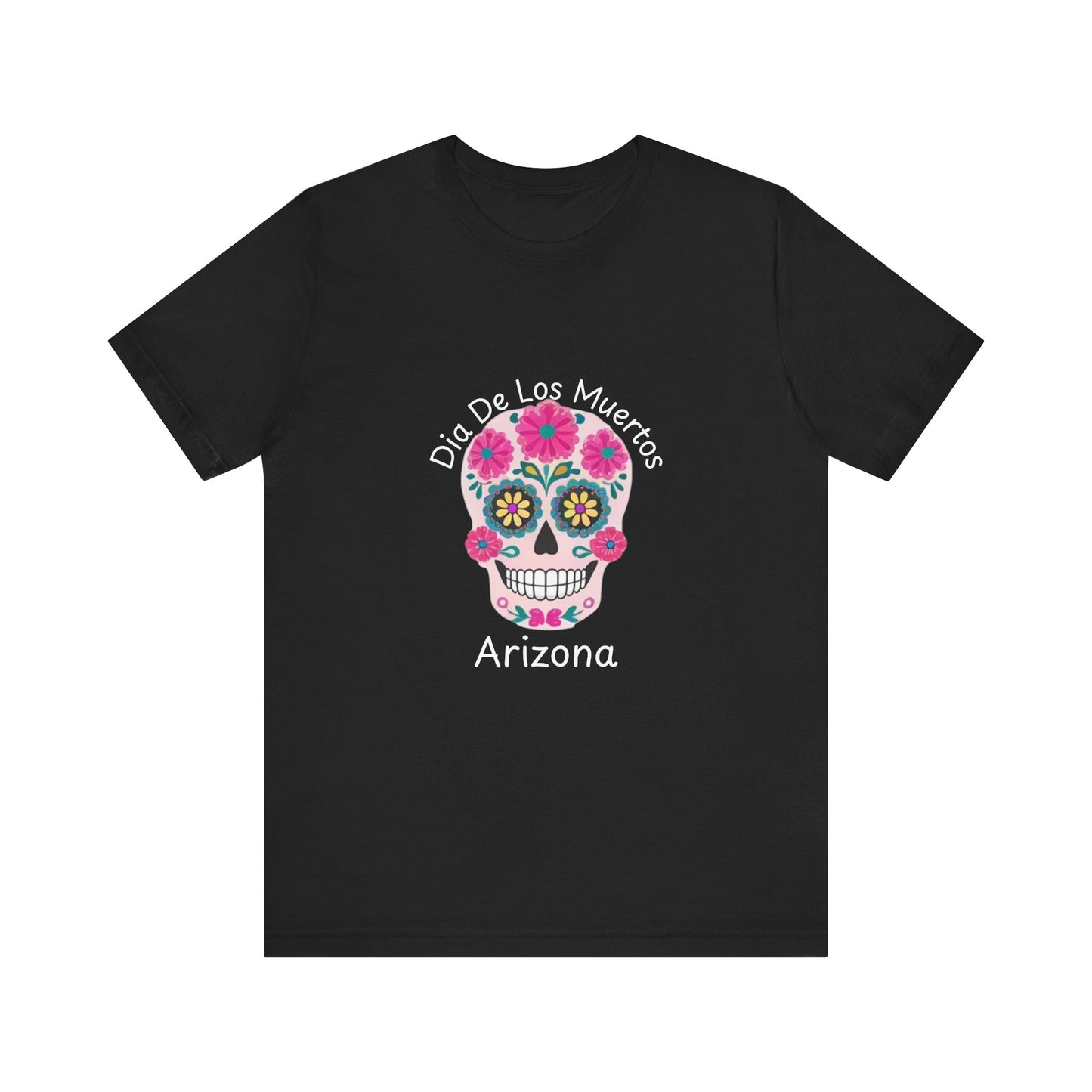 Dia de Los Muertos Sugar Skull Tee, Unisex Graphic T-Shirt for Celebrations, Halloween Shirt, Mexico Culture Apparel, Personalized Gift