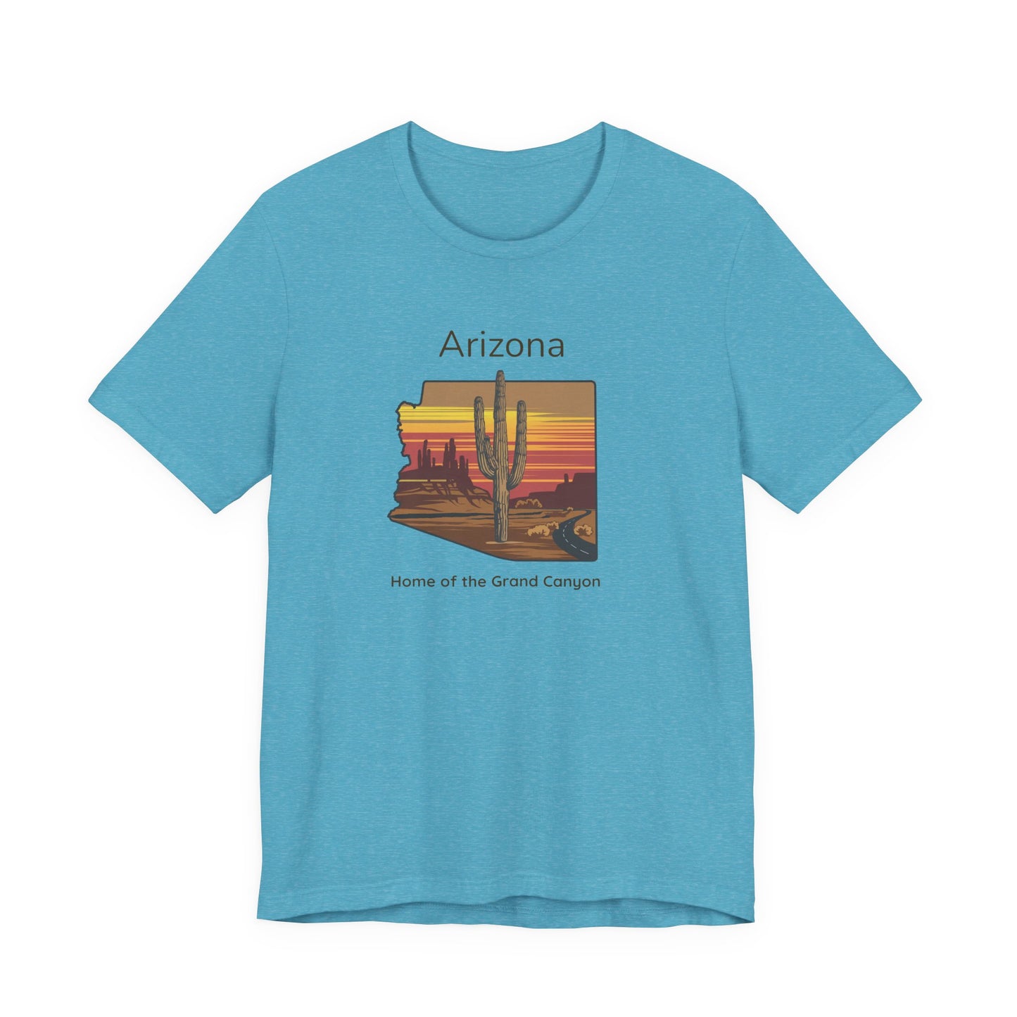 Arizona Sunset Graphic Tee, Arizona Home of the Grand Canyon Shirt, Travel Souvenir, Unisex Casual Wear, Nature Lover Gift