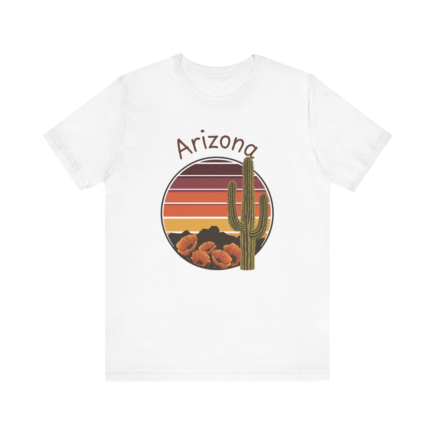 Arizona Sunset and Saguaro ,Desert Vibes Tee for Nature lovers