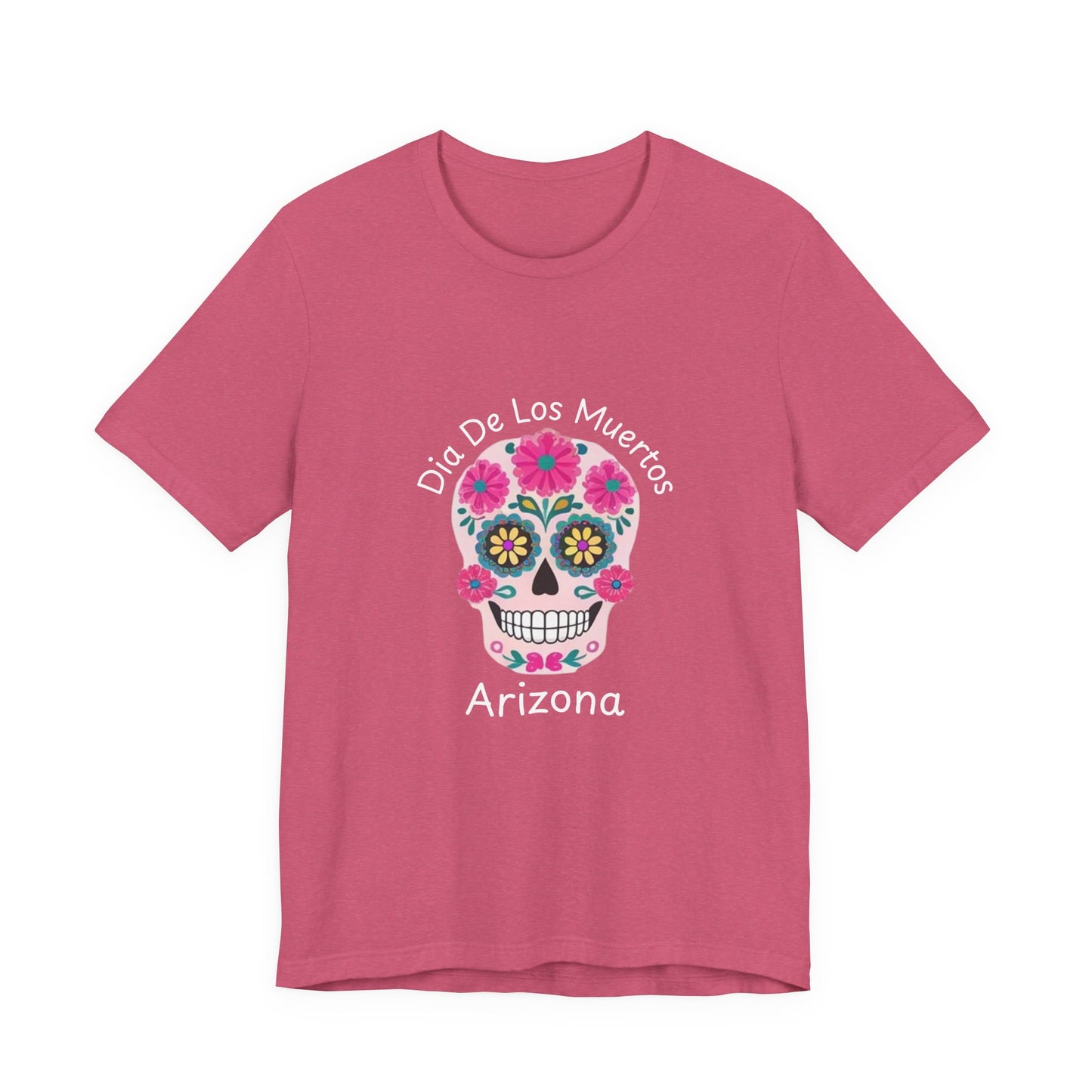 Dia de Los Muertos Sugar Skull Tee, Unisex Graphic T-Shirt for Celebrations, Halloween Shirt, Mexico Culture Apparel, Personalized Gift