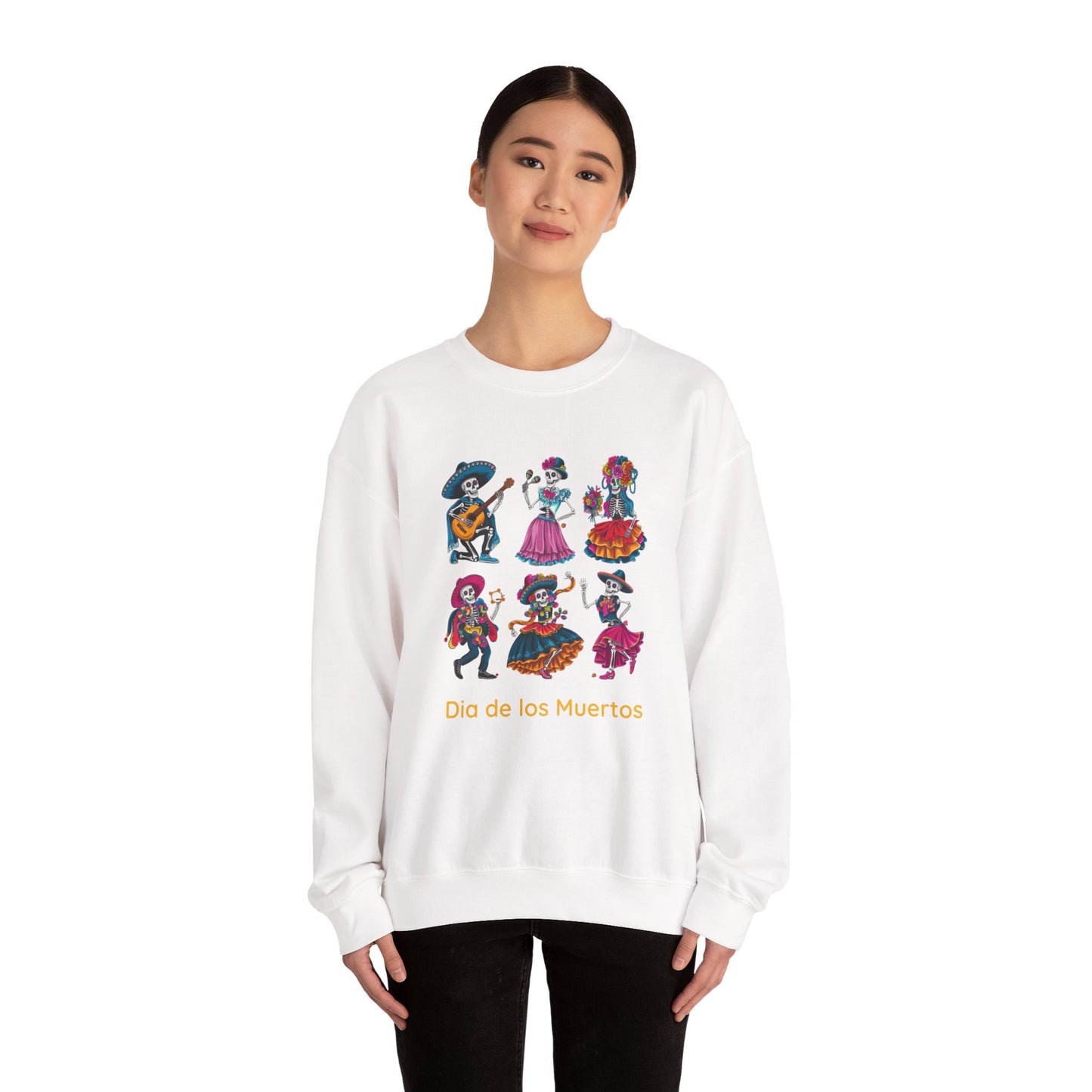 Dia de los Muertos Crewneck Sweatshirt, Cozy Halloween Sweatshirt, Unisex Sweatshirt, Festival Apparel, Mexican Cultural Celebration Clothing