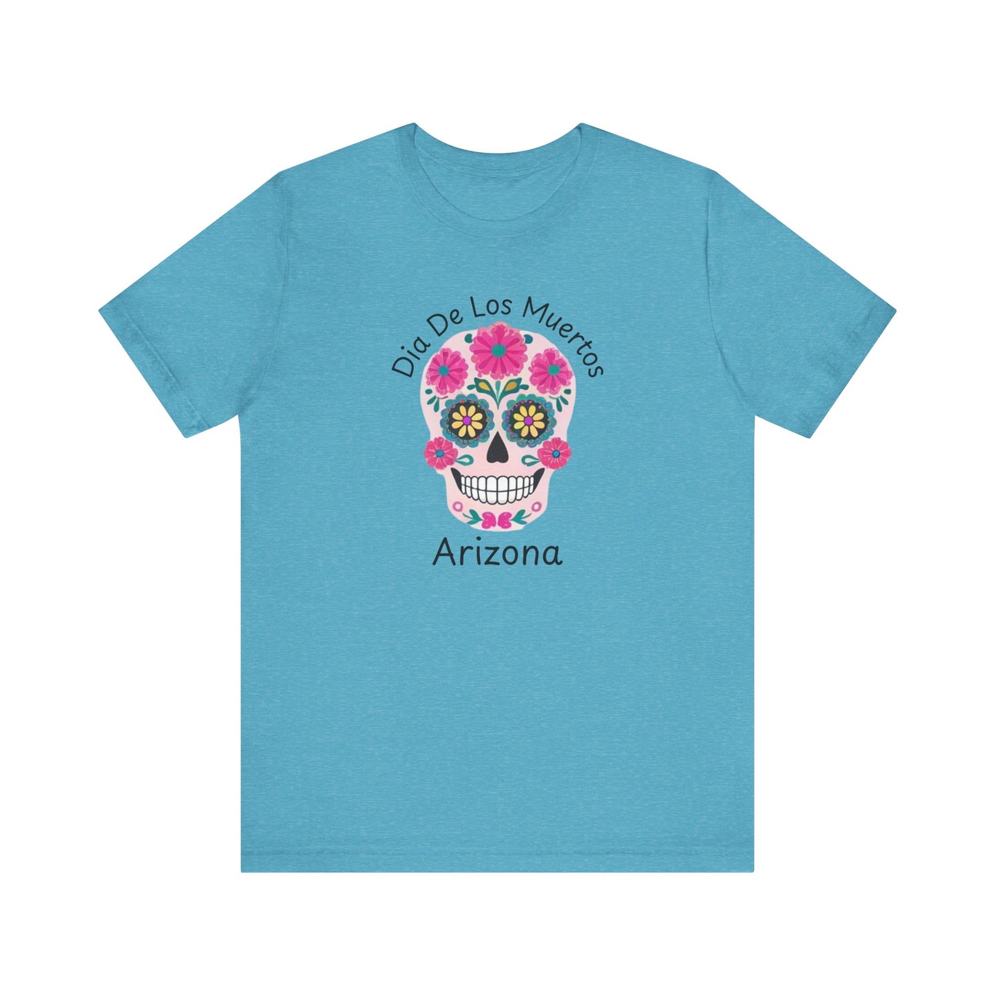Dia de Los Muertos Sugar Skull Tee, Unisex Graphic T-Shirt for Celebrations, Halloween Shirt, Mexico Culture Apparel, Personalized Gift