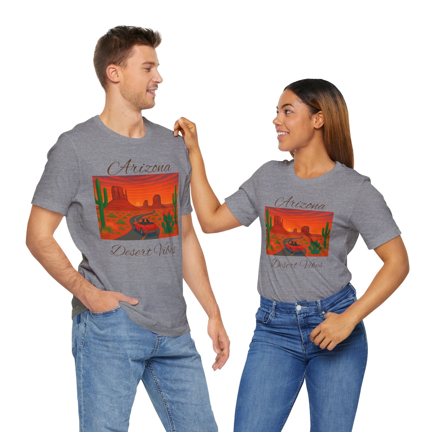 Arizona Desert Vibes Tee - Unisex Jersey Short Sleeve Tee, Vacation Shirt, Southwest Style T-Shirt, Travel Apparel, Gift for Nature Lovers