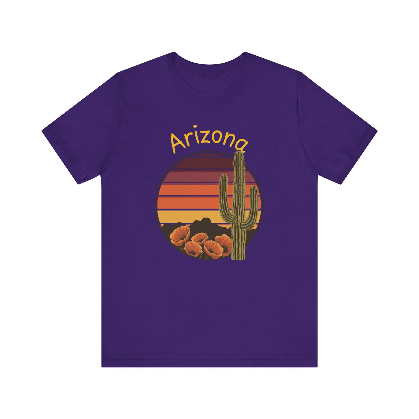 Arizona Sunset and Saguaro ,Desert Vibes Tee for Nature lovers