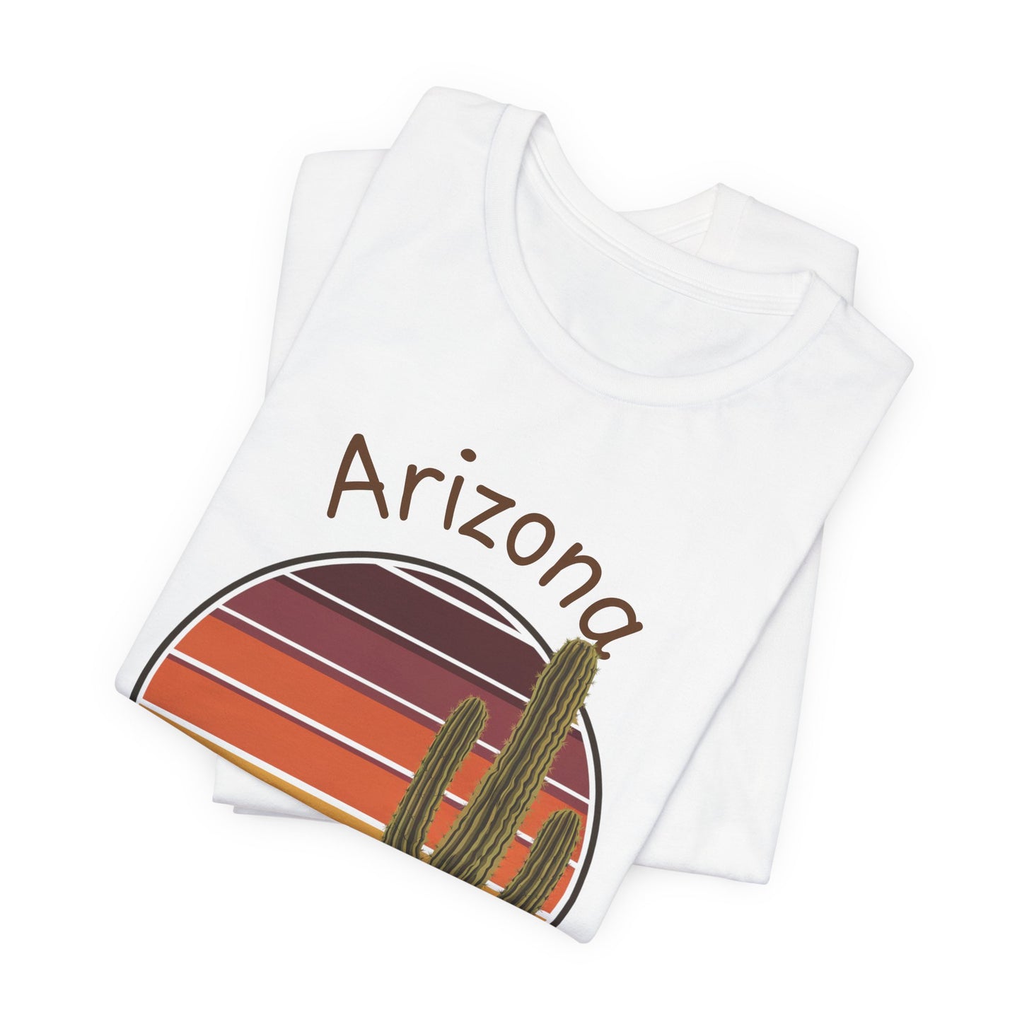 Arizona Sunset and Saguaro ,Desert Vibes Tee for Nature lovers