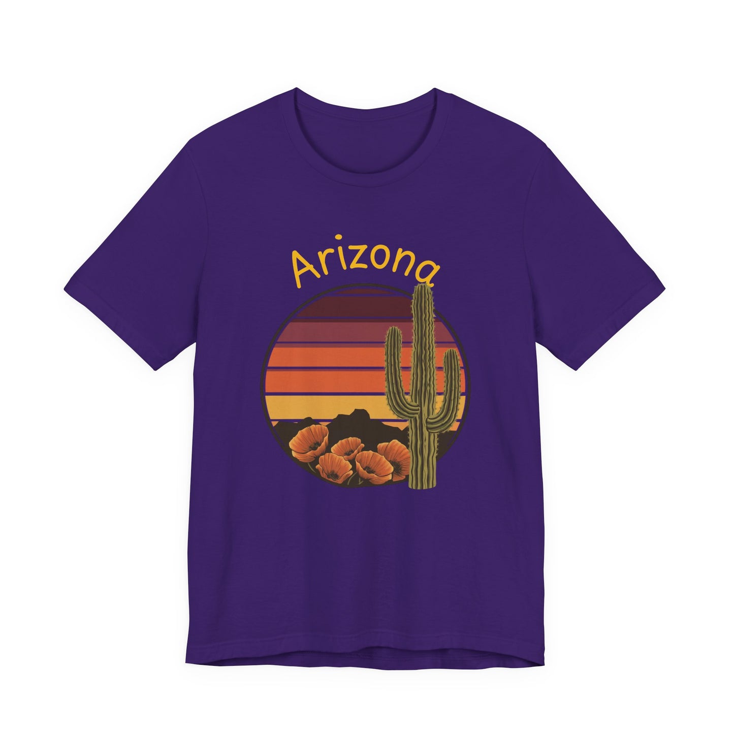 Arizona Sunset and Saguaro ,Desert Vibes Tee for Nature lovers