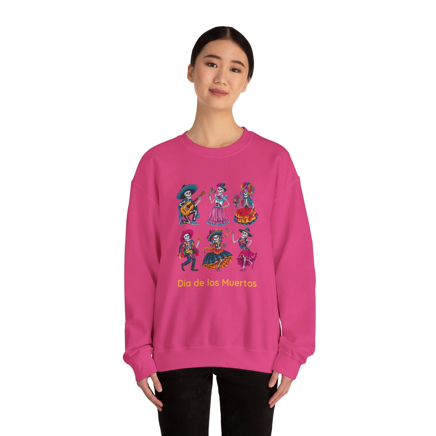 Dia de los Muertos Crewneck Sweatshirt, Cozy Halloween Sweatshirt, Unisex Sweatshirt, Festival Apparel, Mexican Cultural Celebration Clothing
