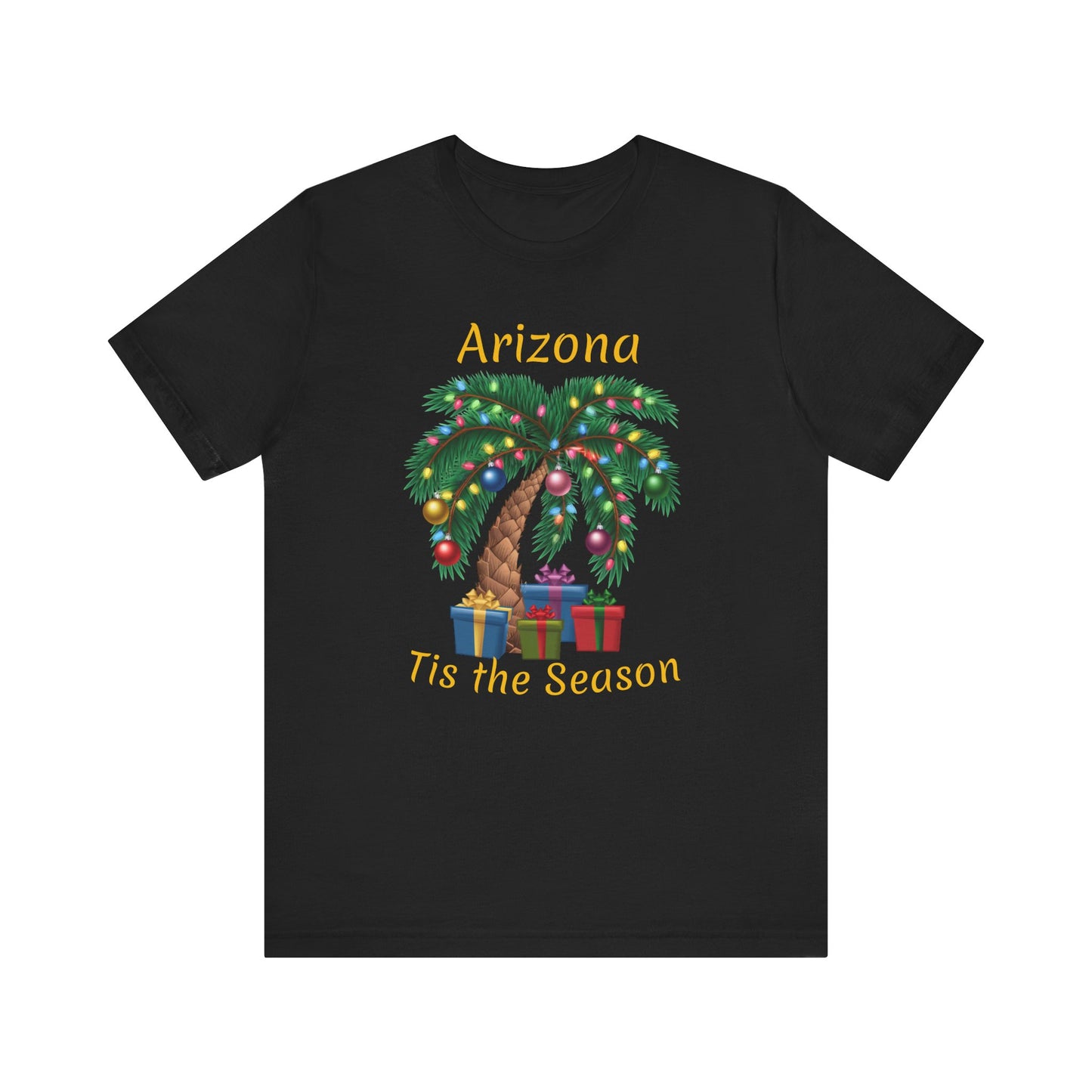 Arizona Holiday T-Shirt – "Tis the Season" Palm Tree  Holiday season Tee, Arizona souvenir
