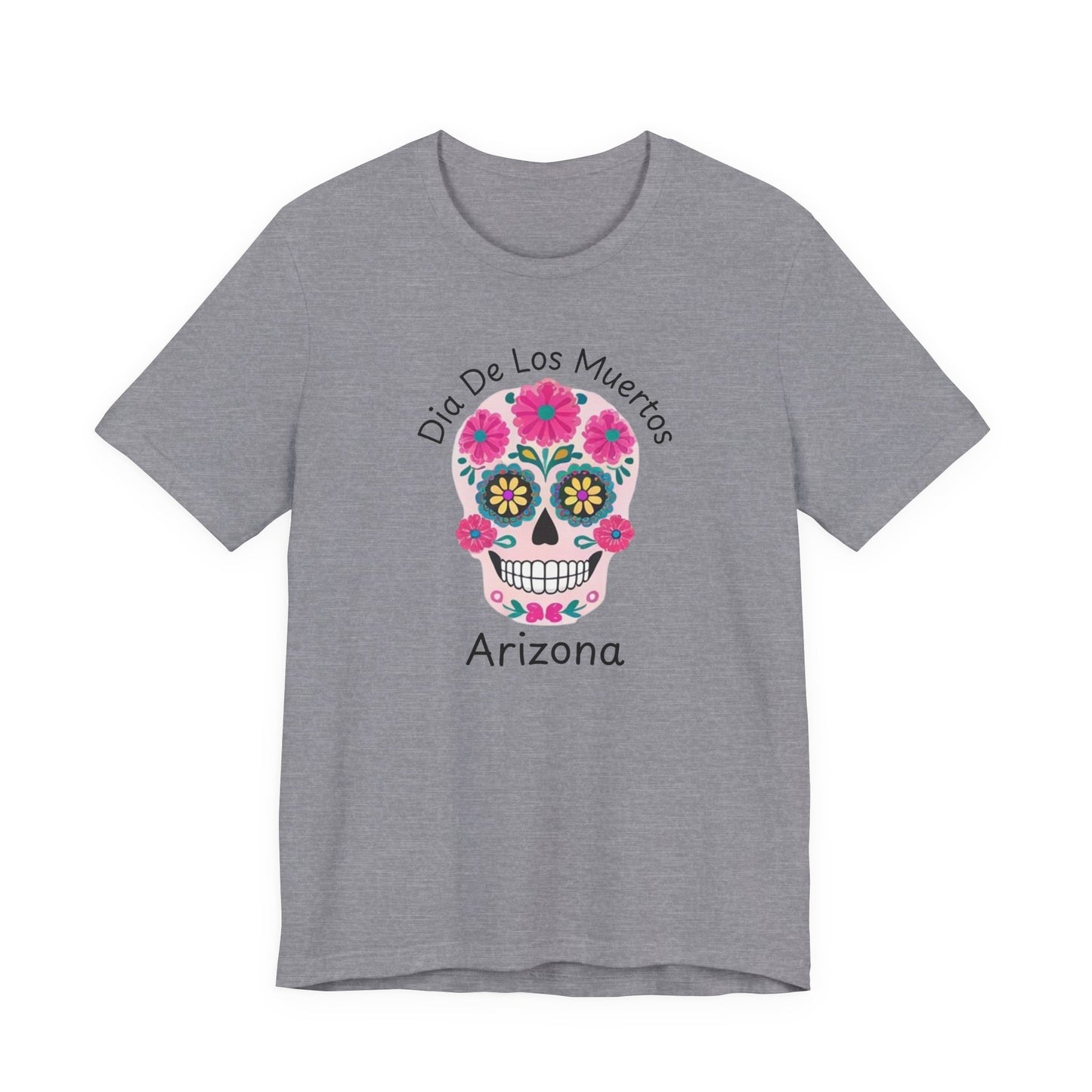 Dia de Los Muertos Sugar Skull Tee, Unisex Graphic T-Shirt for Celebrations, Halloween Shirt, Mexico Culture Apparel, Personalized Gift
