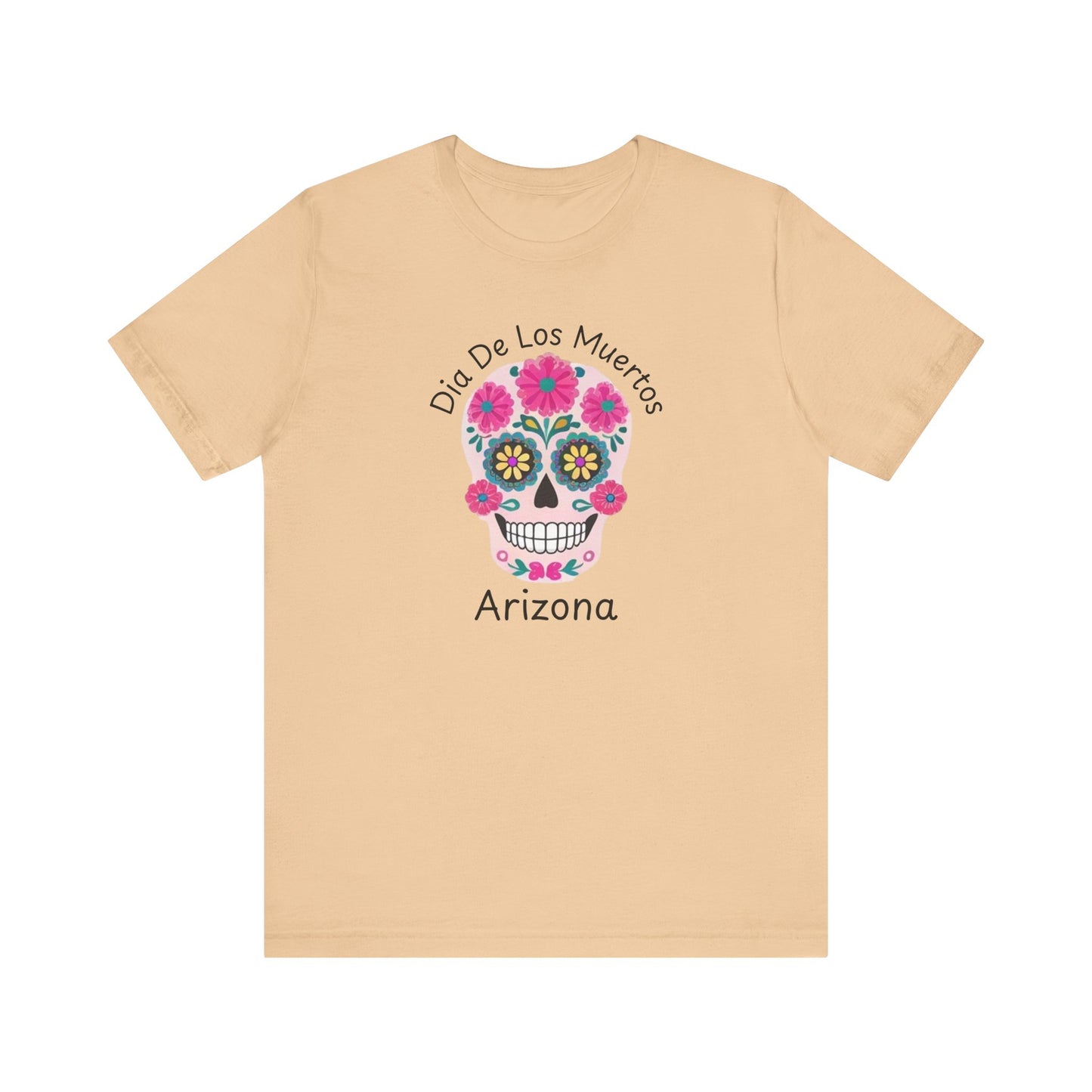 Dia de Los Muertos Sugar Skull Tee, Unisex Graphic T-Shirt for Celebrations, Halloween Shirt, Mexico Culture Apparel, Personalized Gift