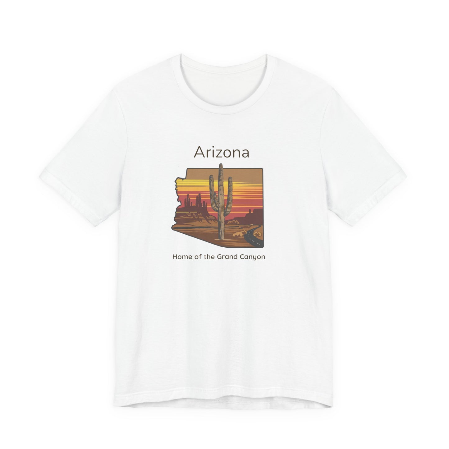 Arizona Sunset Graphic Tee, Arizona Home of the Grand Canyon Shirt, Travel Souvenir, Unisex Casual Wear, Nature Lover Gift