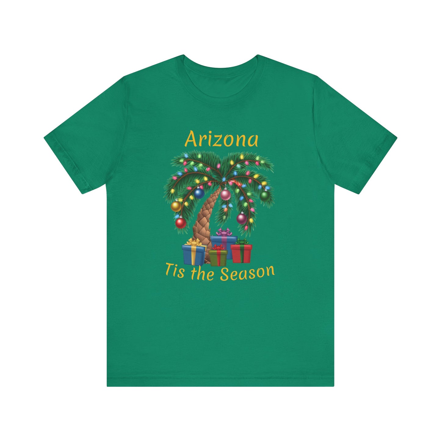 Arizona Holiday T-Shirt – "Tis the Season" Palm Tree  Holiday season Tee, Arizona souvenir