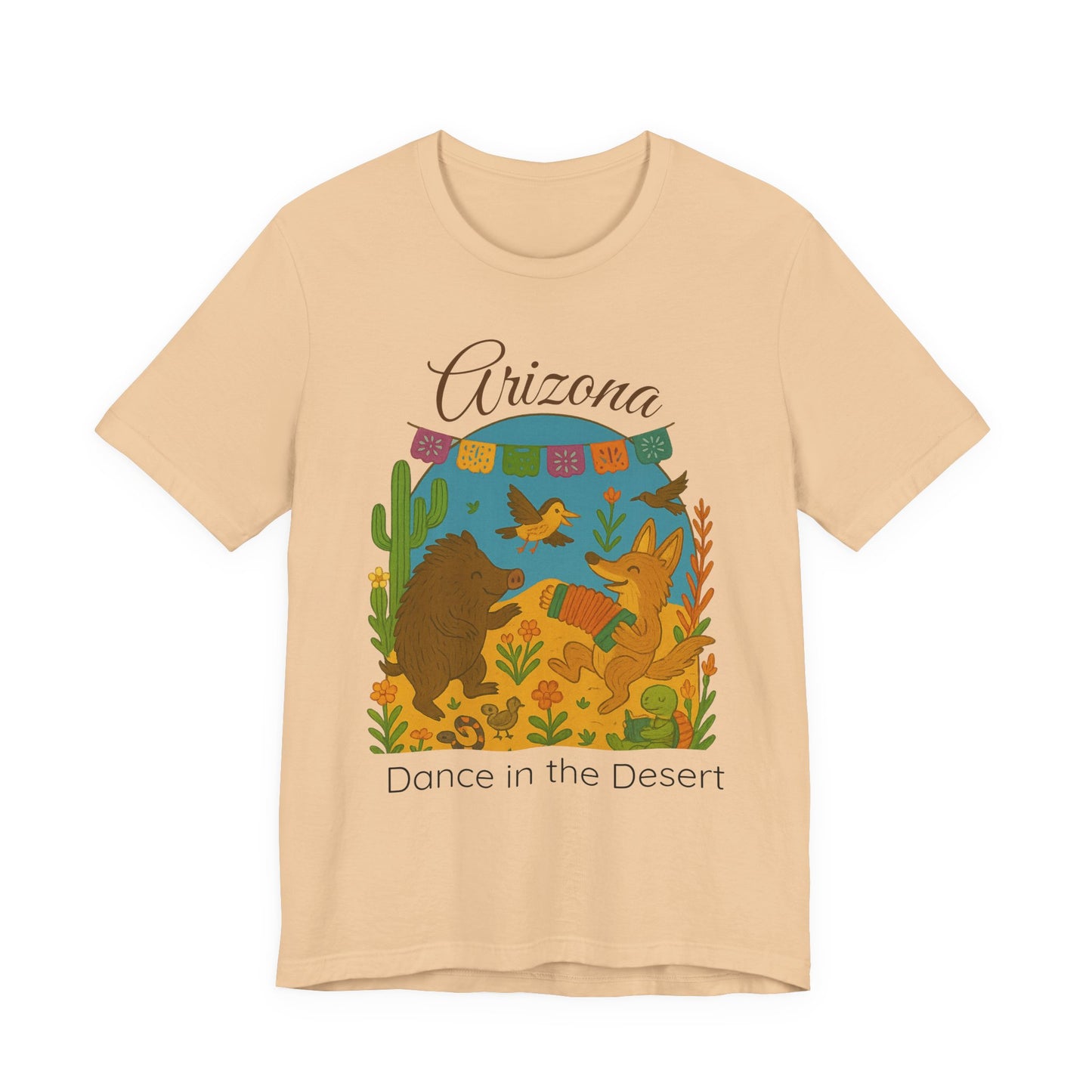 Arizona Dance in the Desert Tee, Unisex Short Sleeve Shirt, Summer Fashion, Western Style, Travel Souvenir, Nature Lover Gift