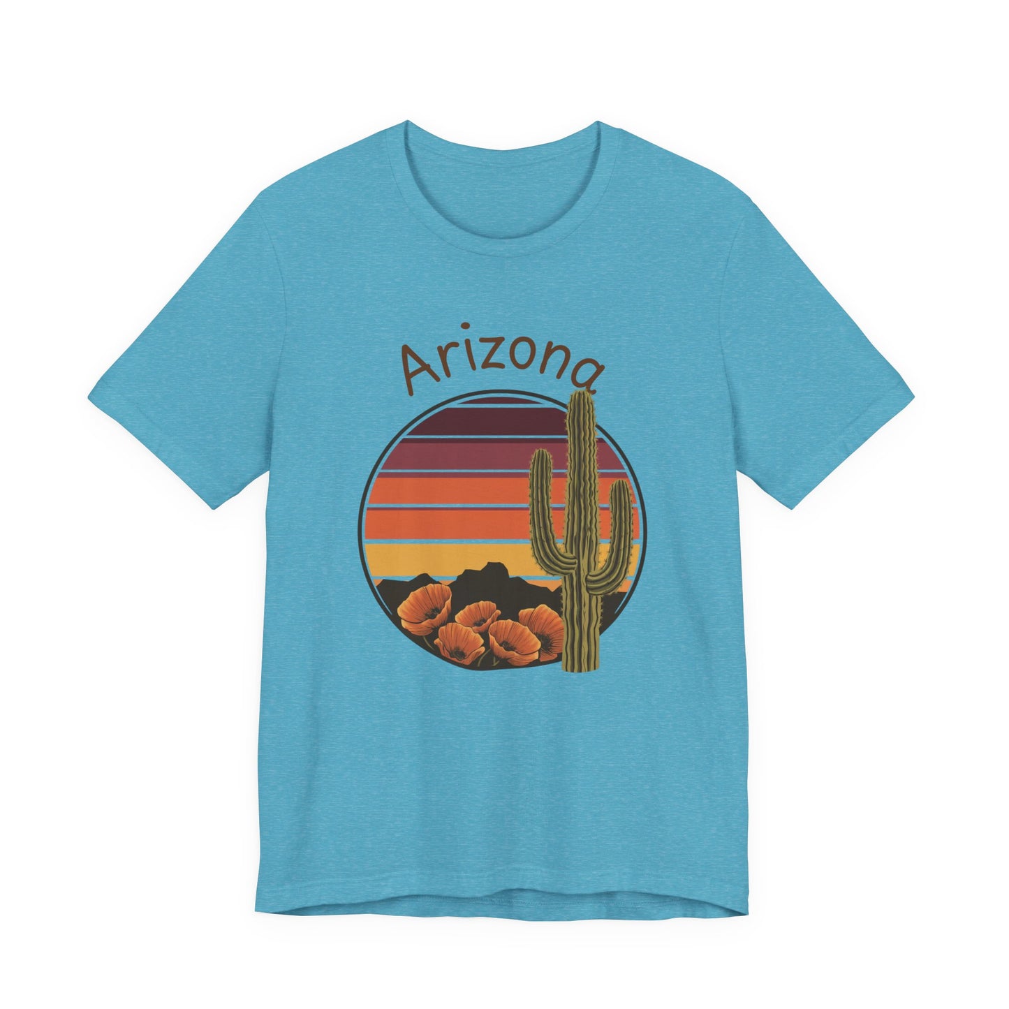 Arizona Sunset and Saguaro ,Desert Vibes Tee for Nature lovers