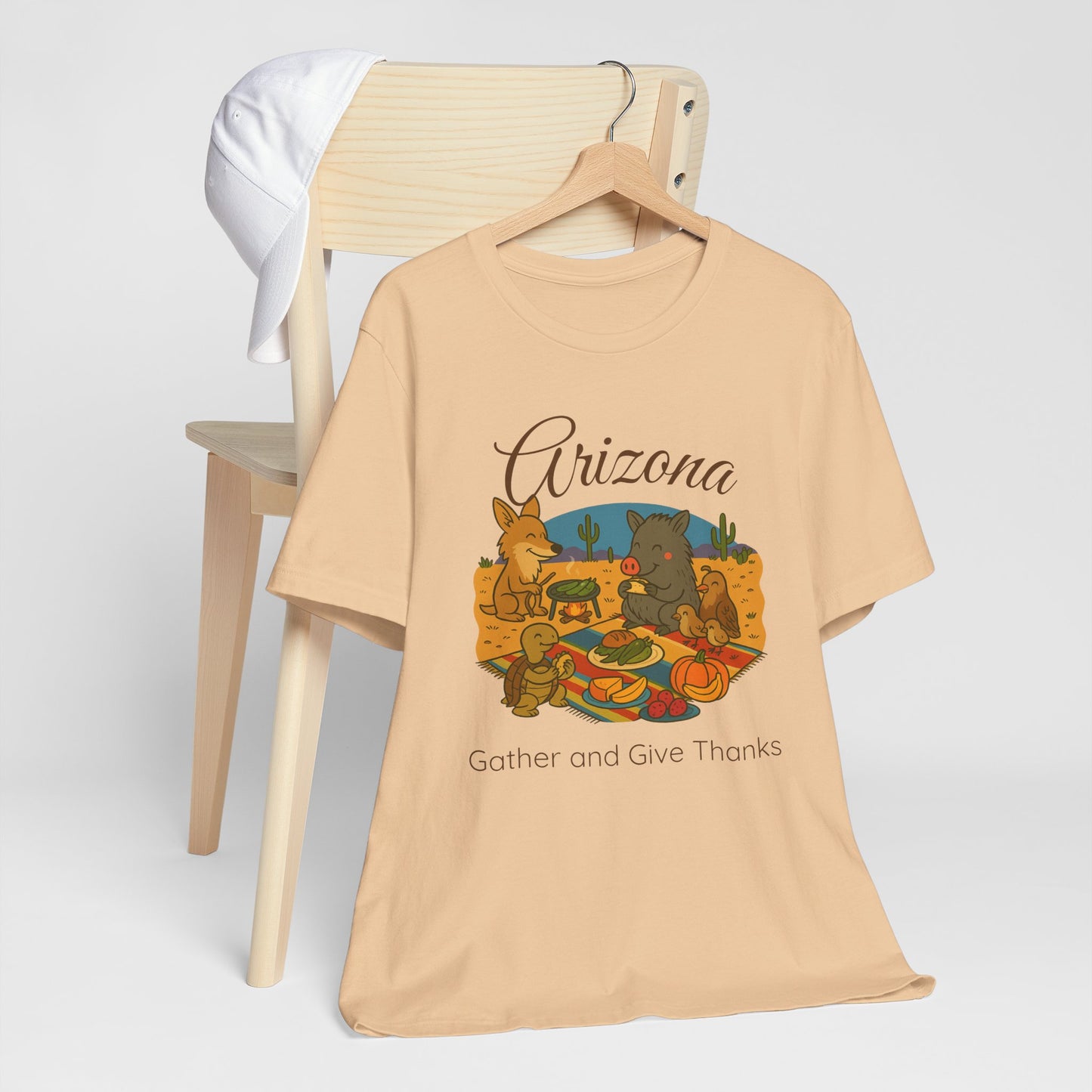 Thanksgiving Arizona Tee, Unisex T-Shirt, Fall Gather & Give Thanks Shirt, Nature Lover Gift, Casual Wear