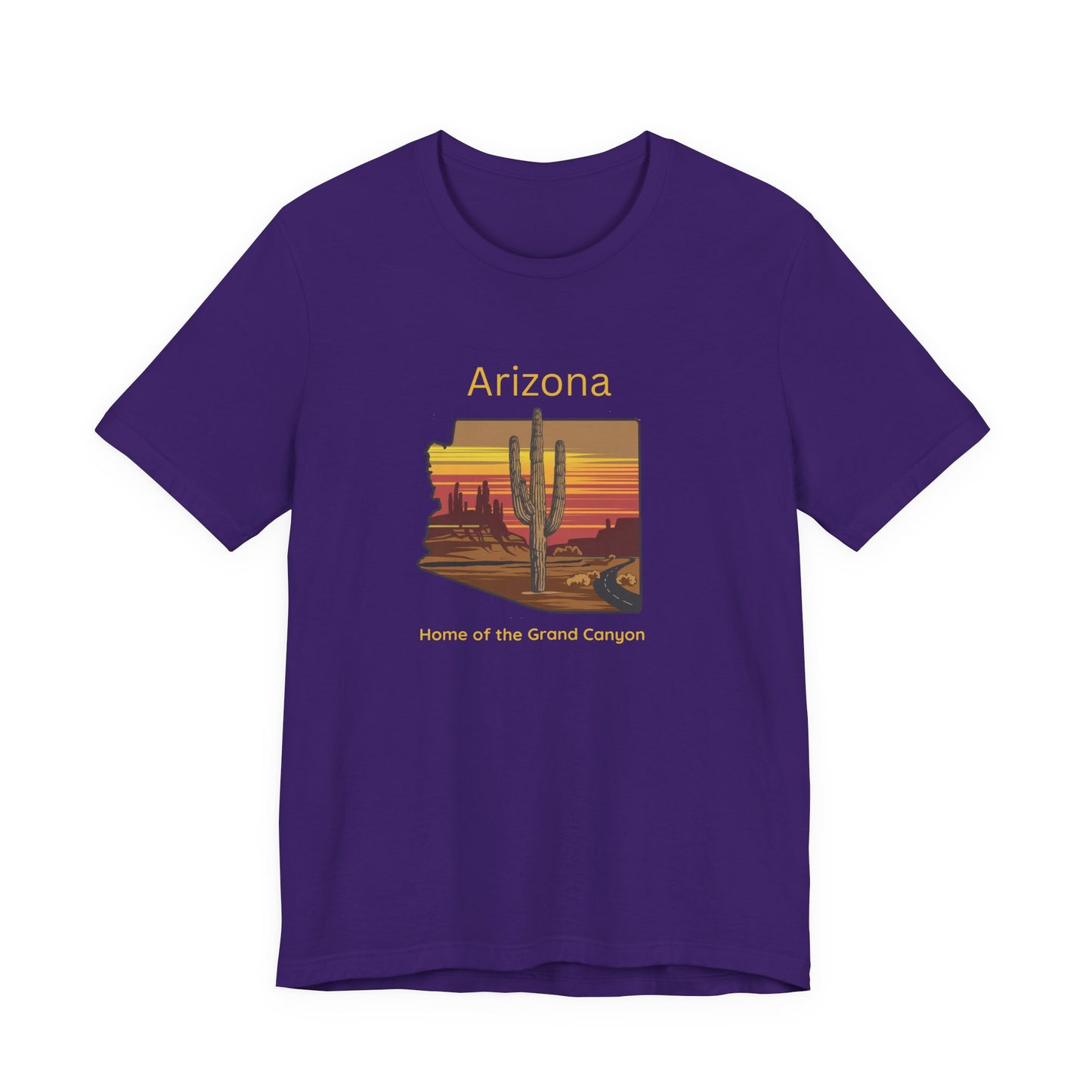 Arizona Sunset Graphic Tee, Arizona Home of the Grand Canyon Shirt, Travel Souvenir, Unisex Casual Wear, Nature Lover Gift