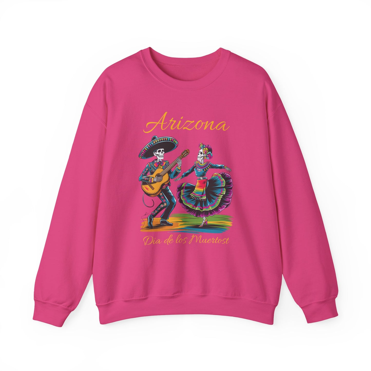 Arizona Día de los Muertos Sweatshirt, Cozy Crewneck, Unisex Apparel, Day of the Dead Gift, Fall Fashion Layer