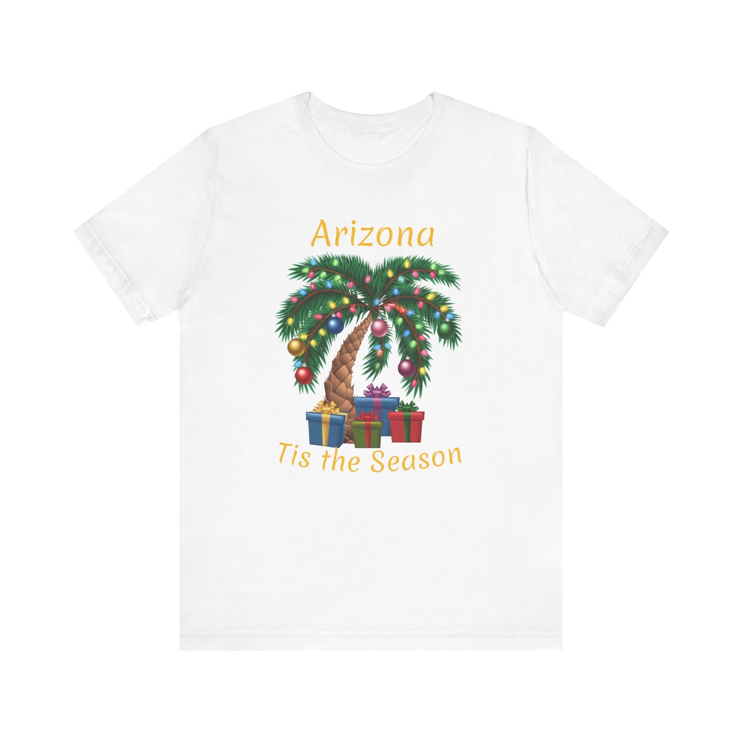 Arizona Holiday T-Shirt – "Tis the Season" Palm Tree  Holiday season Tee, Arizona souvenir