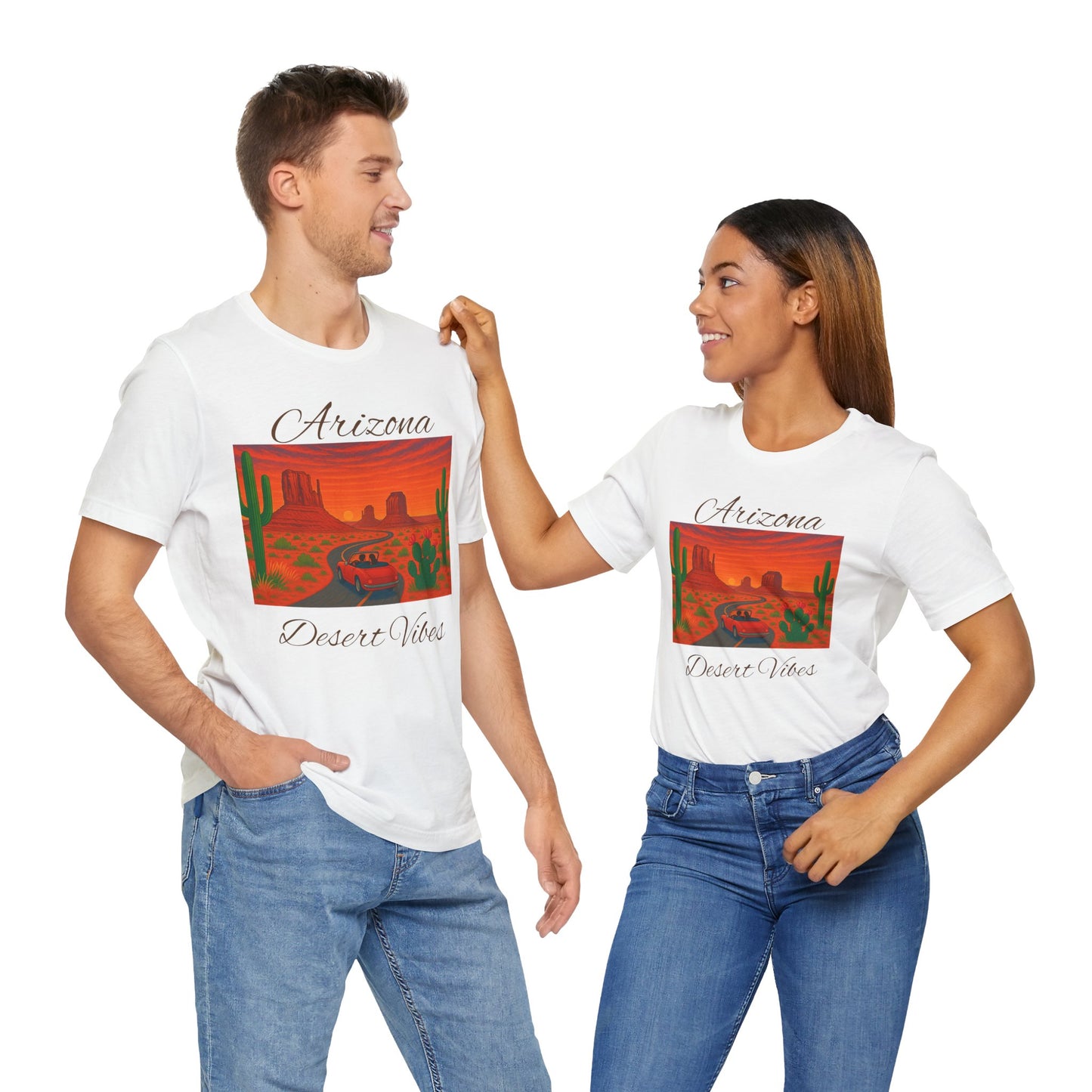 Arizona Desert Vibes Tee - Unisex Jersey Short Sleeve Tee, Vacation Shirt, Southwest Style T-Shirt, Travel Apparel, Gift for Nature Lovers