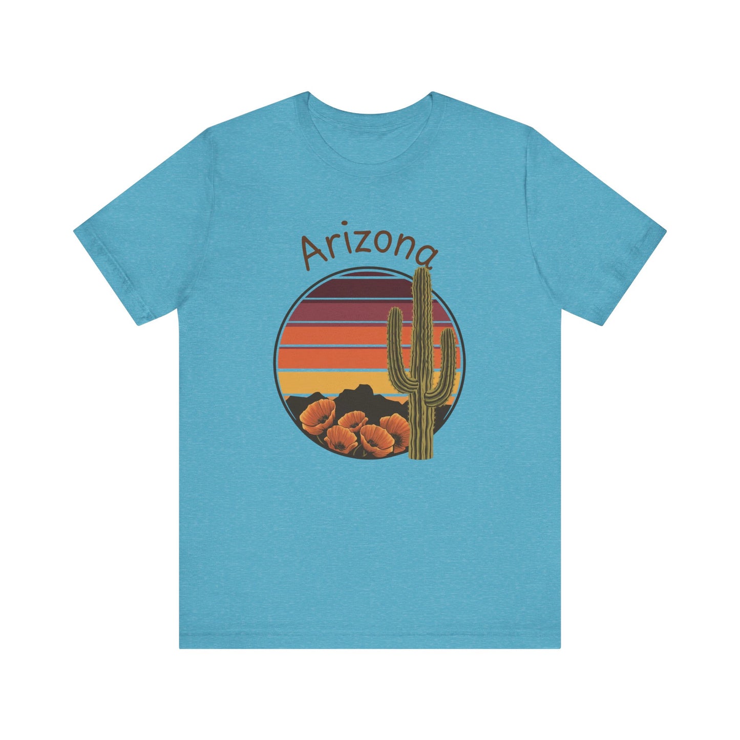 Arizona Sunset and Saguaro ,Desert Vibes Tee for Nature lovers