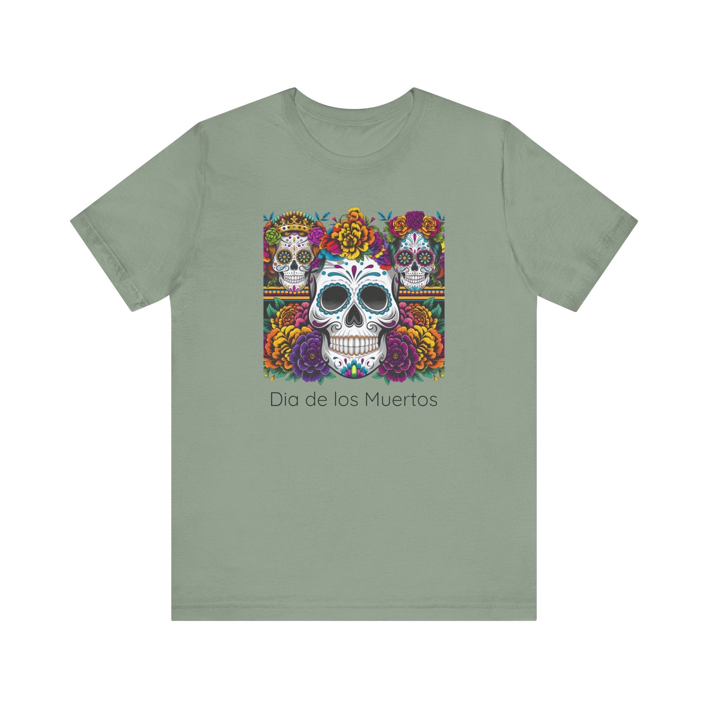 Dia de los Muertos Unisex Short Sleeve Tee, Sugar Skull Shirt, Halloween Apparel, Day of the Dead, Celebration T-Shirt