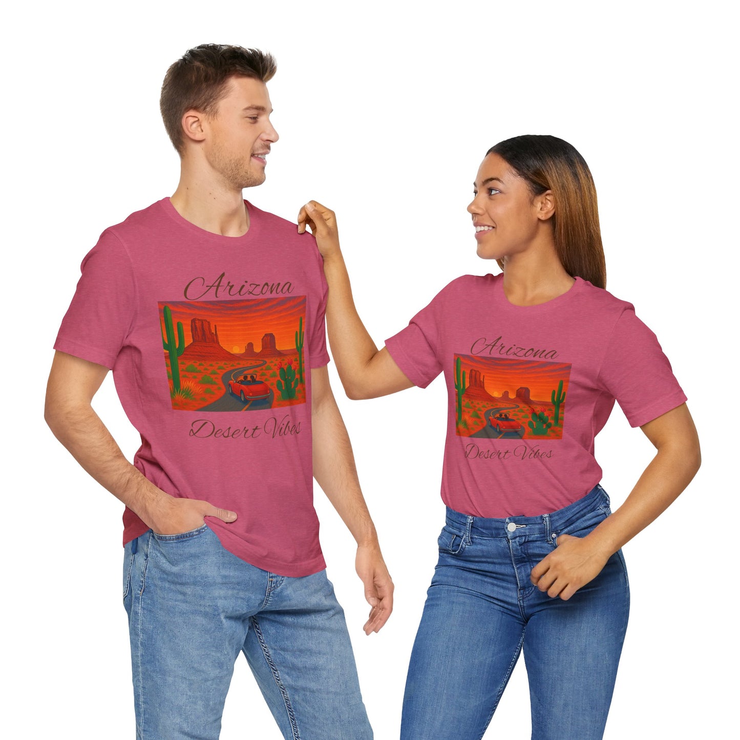 Arizona Desert Vibes Tee - Unisex Jersey Short Sleeve Tee, Vacation Shirt, Southwest Style T-Shirt, Travel Apparel, Gift for Nature Lovers