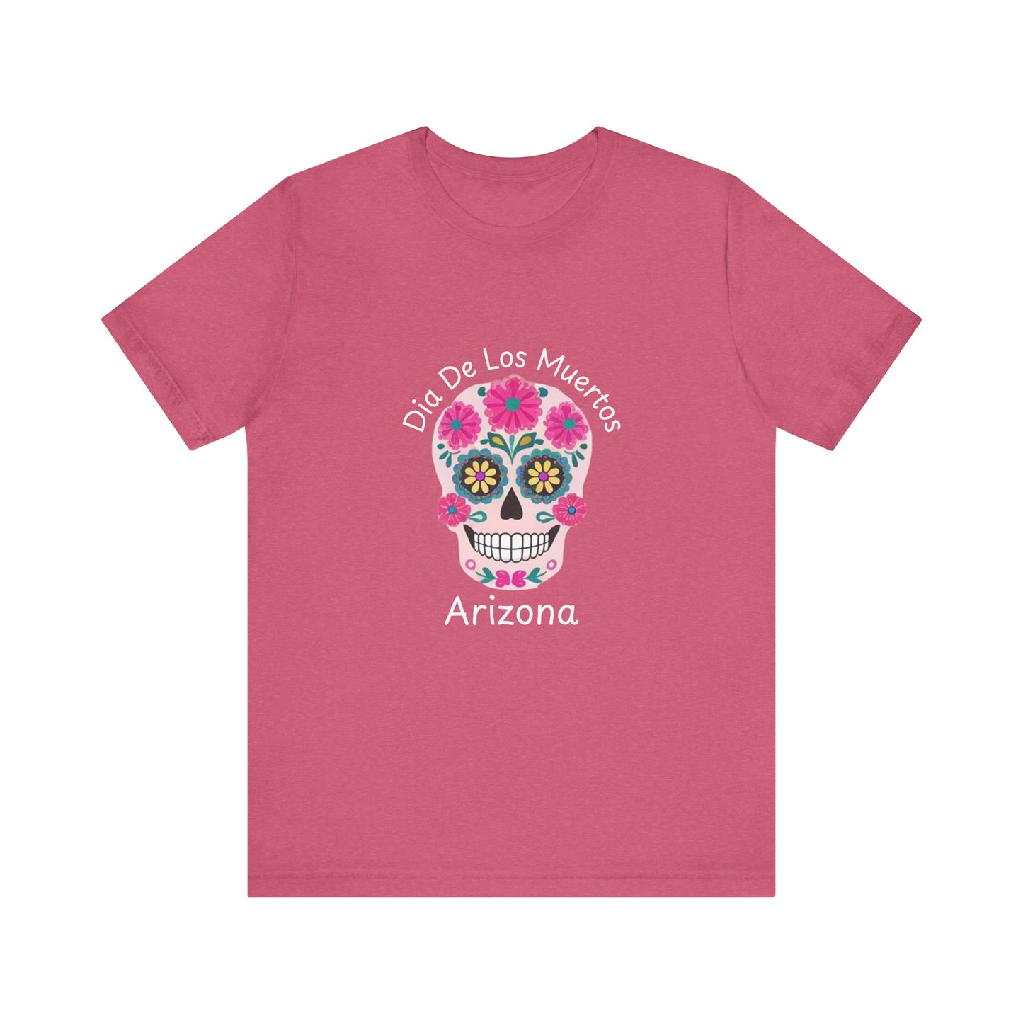 Dia de Los Muertos Sugar Skull Tee, Unisex Graphic T-Shirt for Celebrations, Halloween Shirt, Mexico Culture Apparel, Personalized Gift