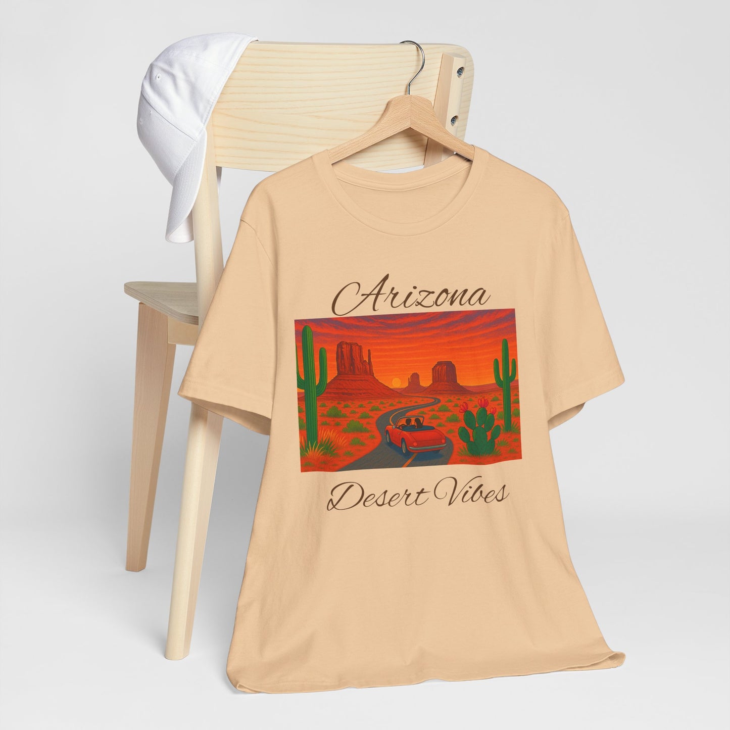 Arizona Desert Vibes Tee - Unisex Jersey Short Sleeve Tee, Vacation Shirt, Southwest Style T-Shirt, Travel Apparel, Gift for Nature Lovers