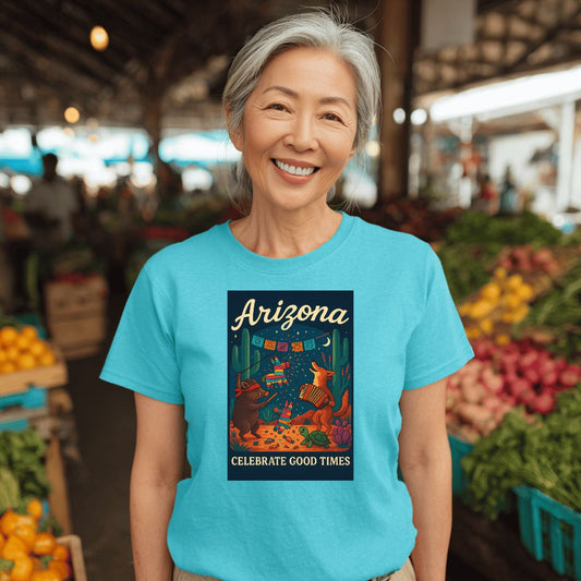 Short Sleeve Unisex  Arizona T- shirt Celebrate Good Times