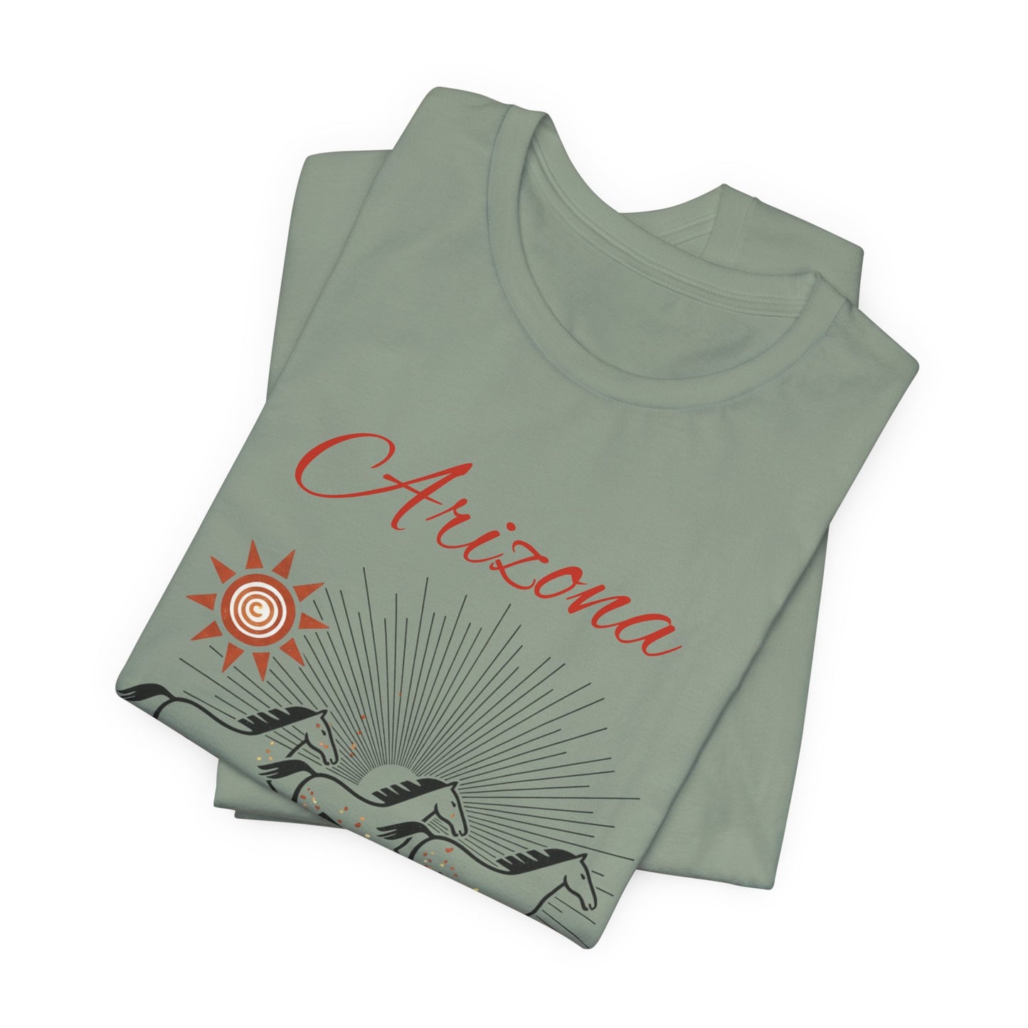 Arizona Wild Horses T‑Shirt — Desert Sun Graphic Tee
