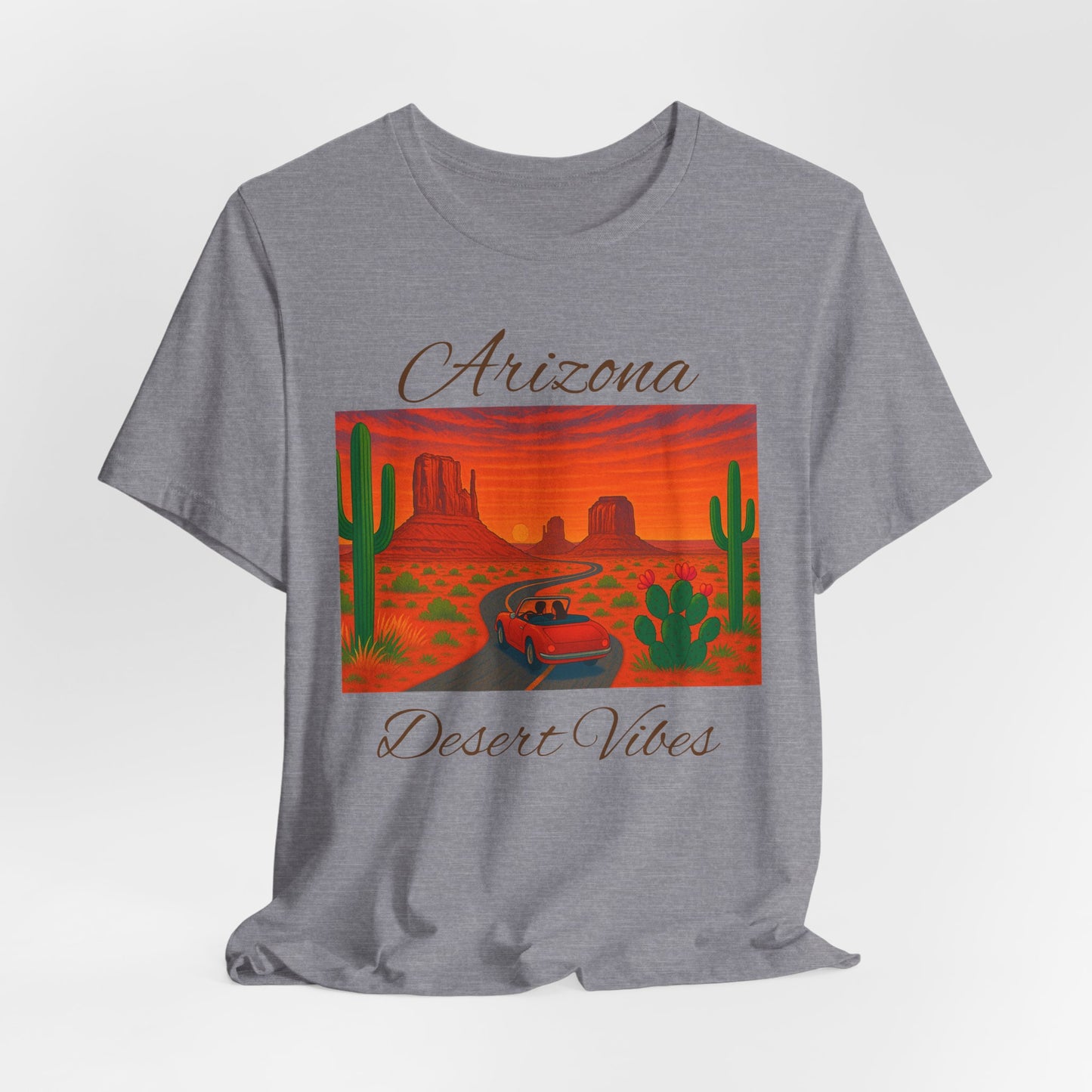 Arizona Desert Vibes Tee - Unisex Jersey Short Sleeve Tee, Vacation Shirt, Southwest Style T-Shirt, Travel Apparel, Gift for Nature Lovers