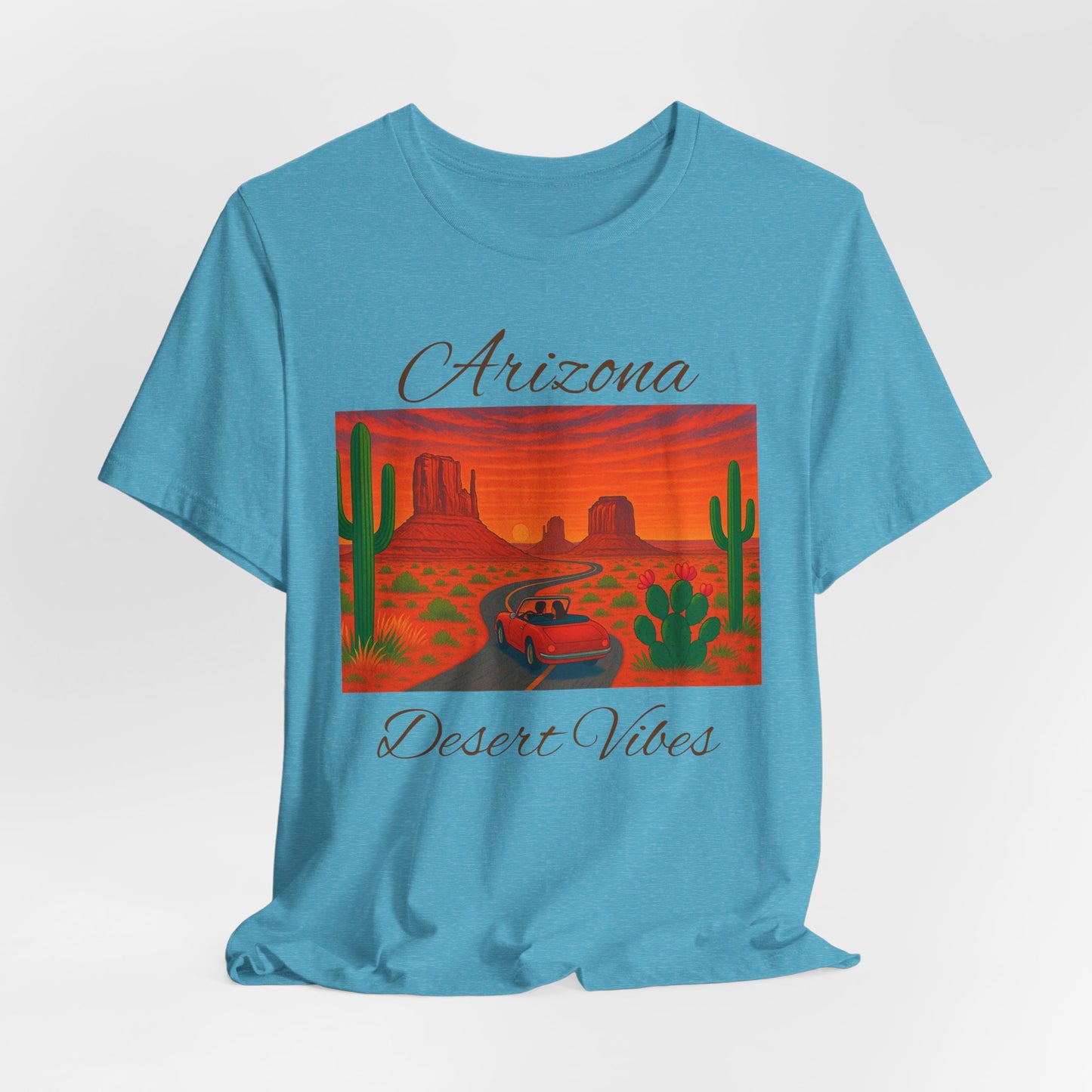 Arizona Desert Vibes Tee - Unisex Jersey Short Sleeve Tee, Vacation Shirt, Southwest Style T-Shirt, Travel Apparel, Gift for Nature Lovers